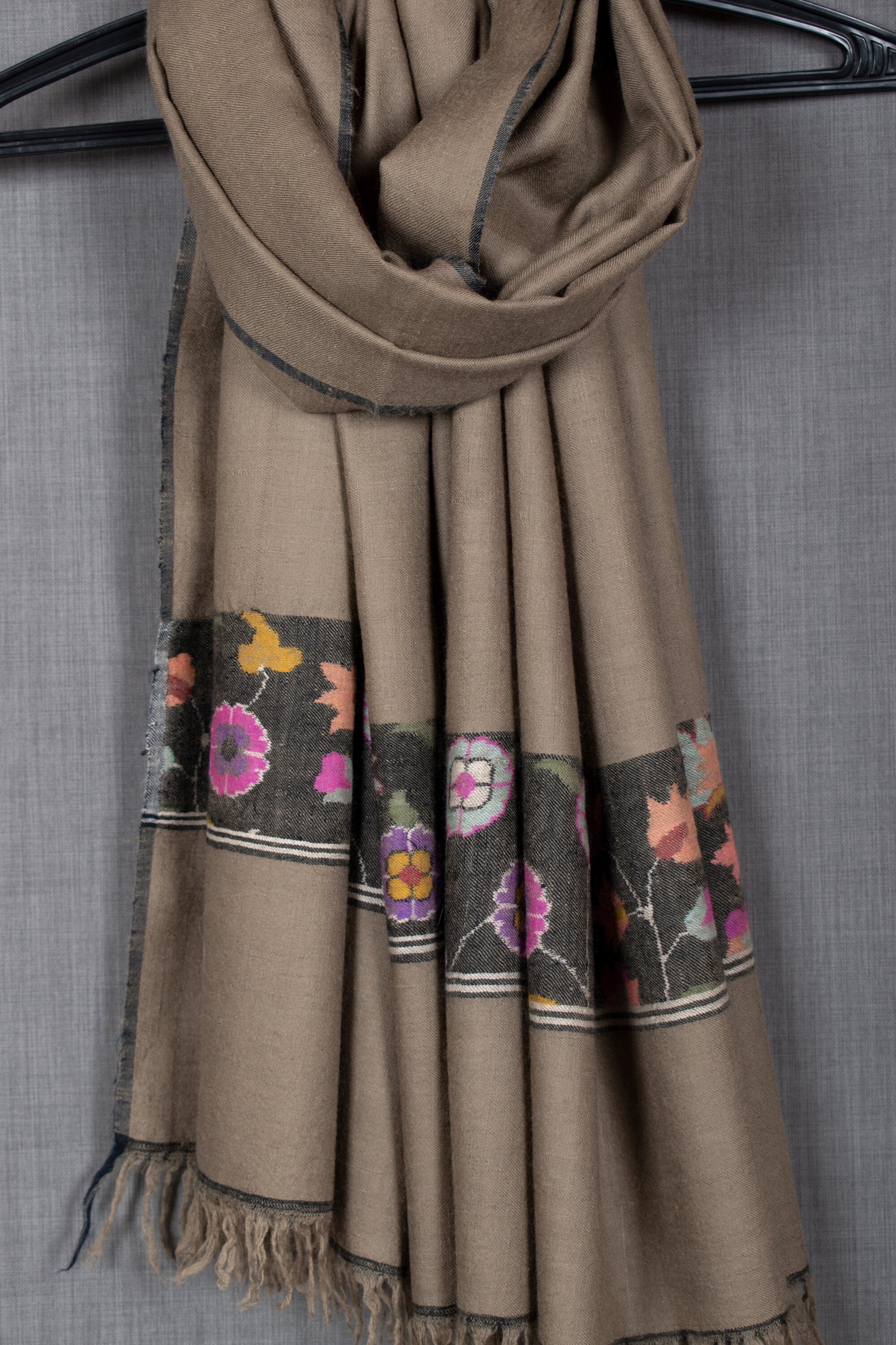 Husna Kaschmir-Kani-Gewebe-Wickeltuch, handgewebte reine Pashmina-Stola, 28 x 80 Zoll