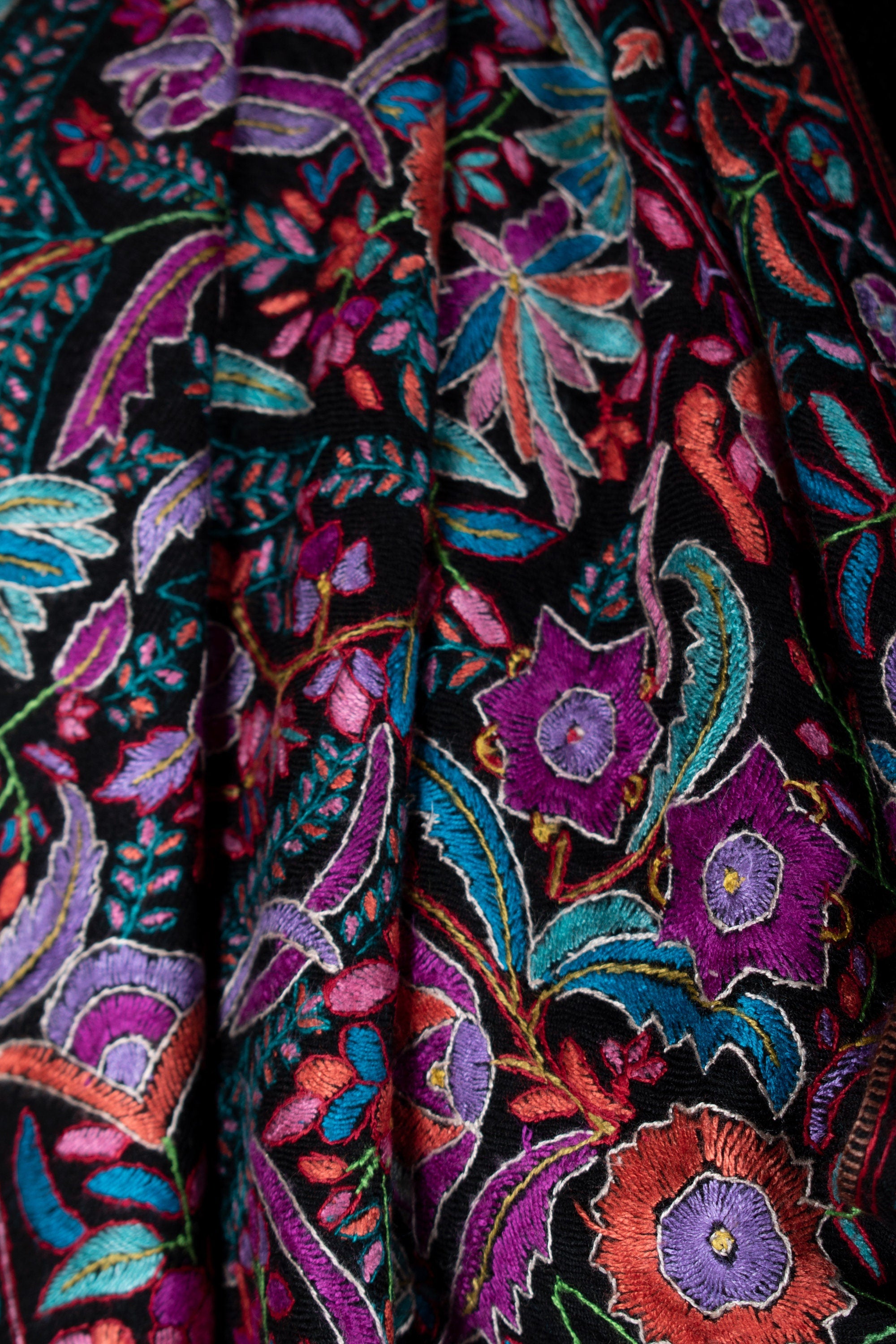 Châle Machie en papier noir, enveloppement pur Pashmina, fabriqué à la main au Cachemire, 40x80 »
