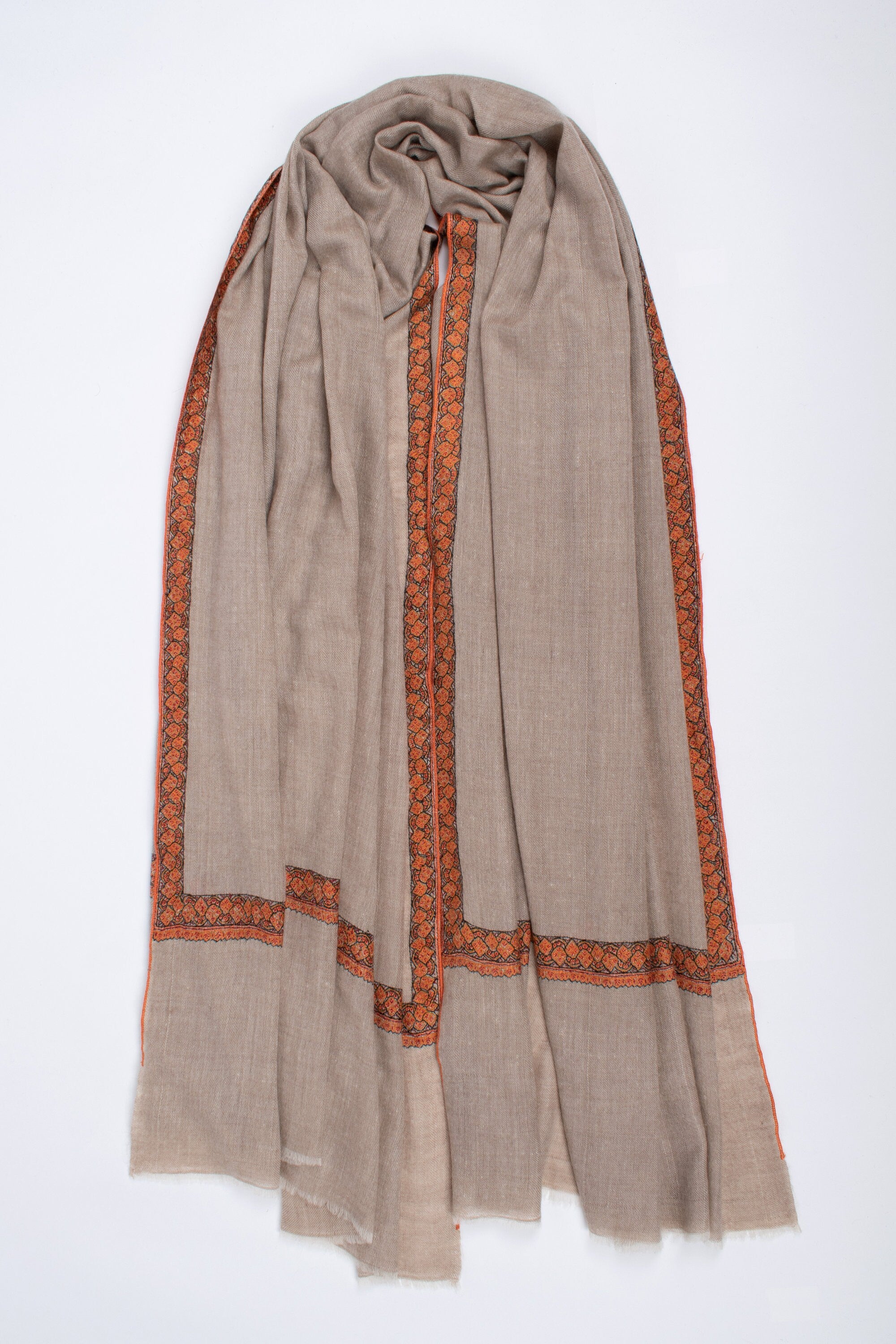 Châles en cachemire naturel biologique, couleurs originales, foulards non teints, Pashmina du Cachemire, cadeaux faits à la main, cadeaux de Noël, 40x80" - ISLA