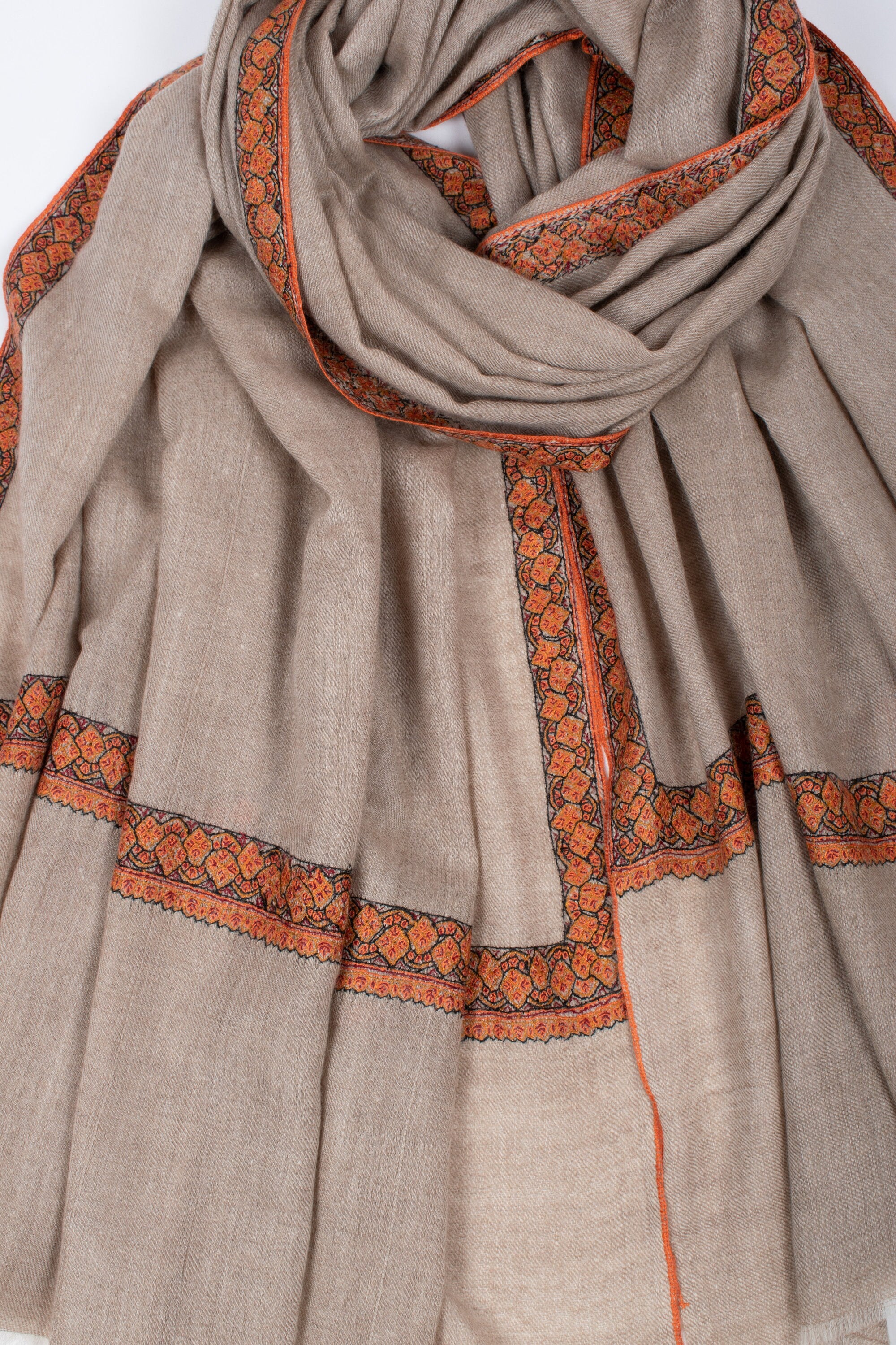 Châles en cachemire naturel biologique, couleurs originales, foulards non teints, Pashmina du Cachemire, cadeaux faits à la main, cadeaux de Noël, 40x80" - ISLA