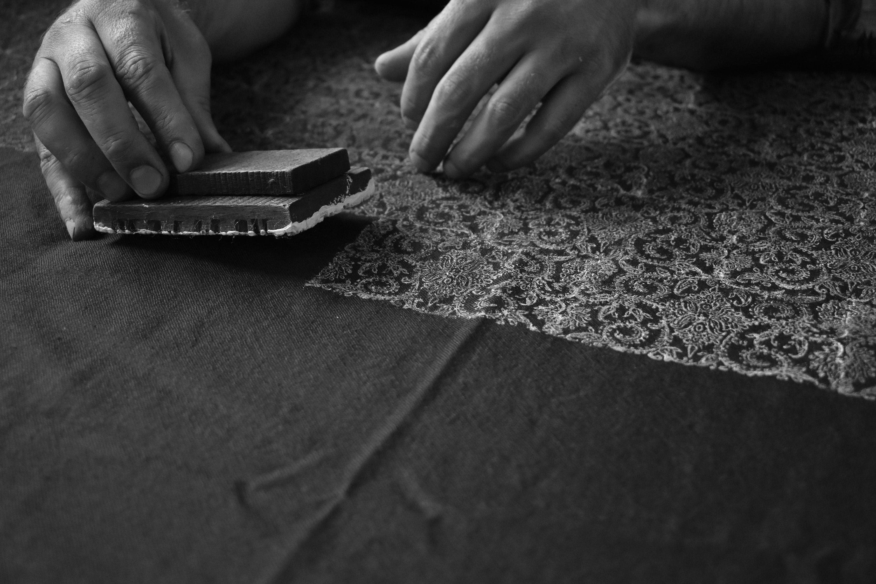 Châle Pashmina pur feuille d’érable, broderie à la main en papier mâché, tissé à la main, fabriqué au Cachemire
