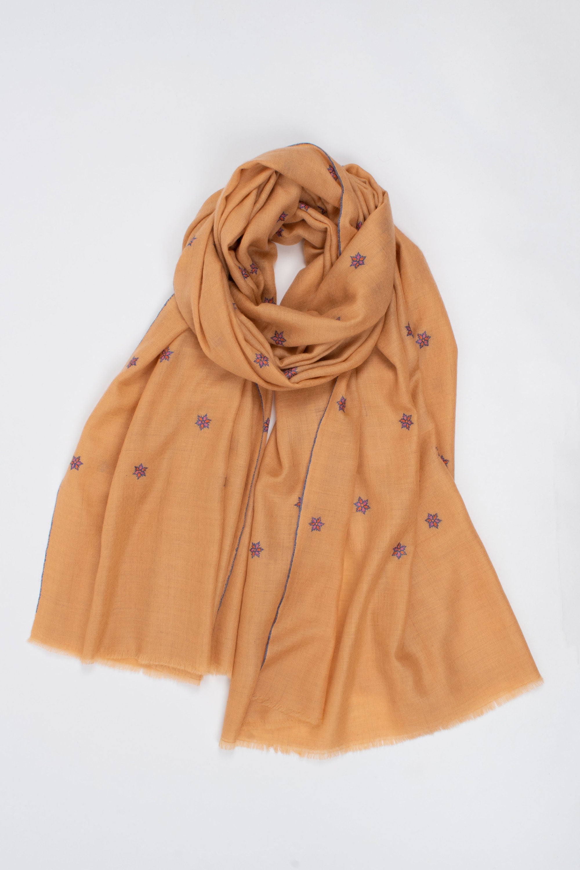 Collezione Kashmir Pashmina Star 1 di 5, Scialle ricamato a mano, Involucro di cashmere, Tessuto a mano, 40x80"