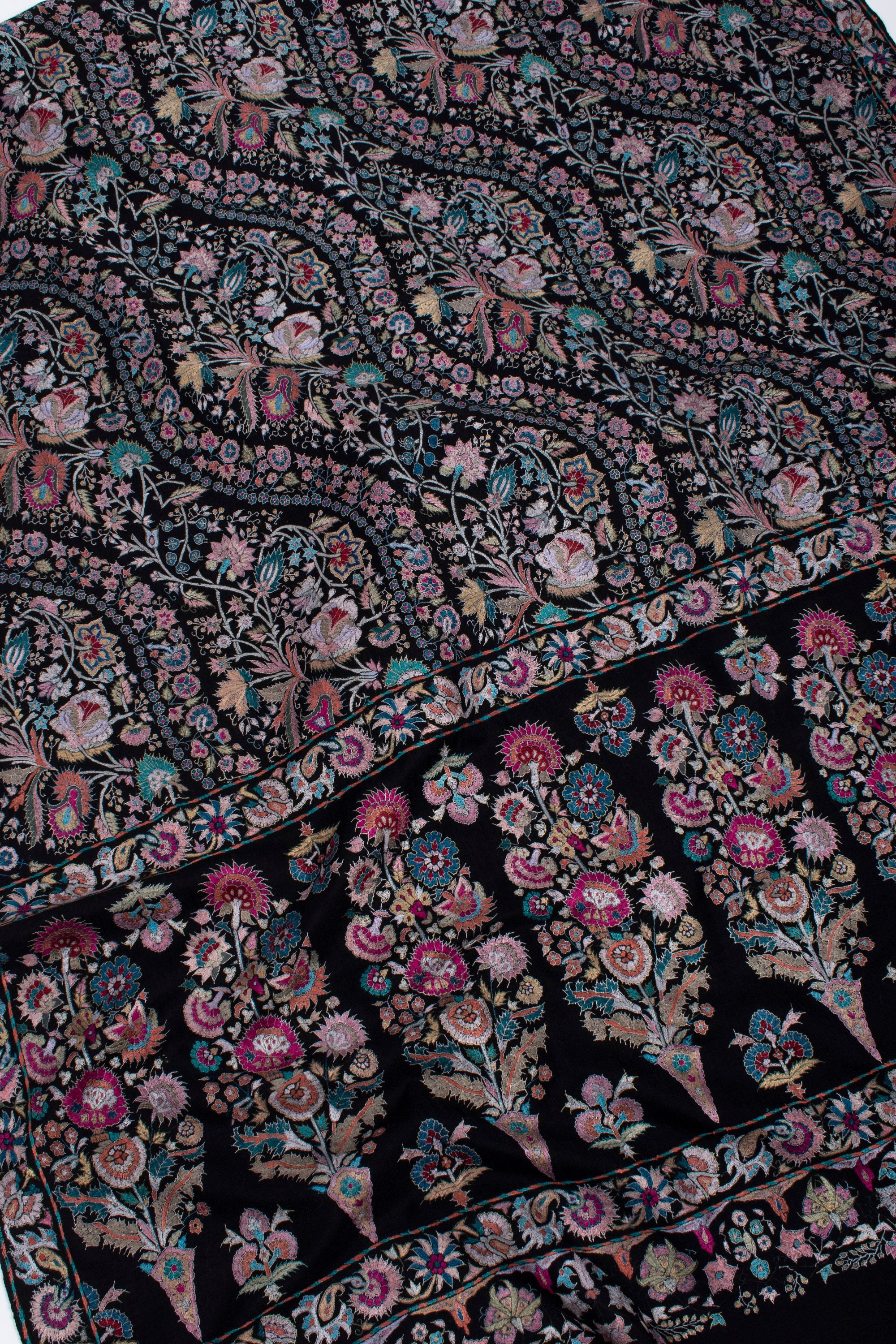 Châle Cachemire Pashmina, Enveloppement de broderie indien spécial, Écharpe en cachemire, Châle brodé à la main, Châle exclusif, 40x80 » - BREAKSEA