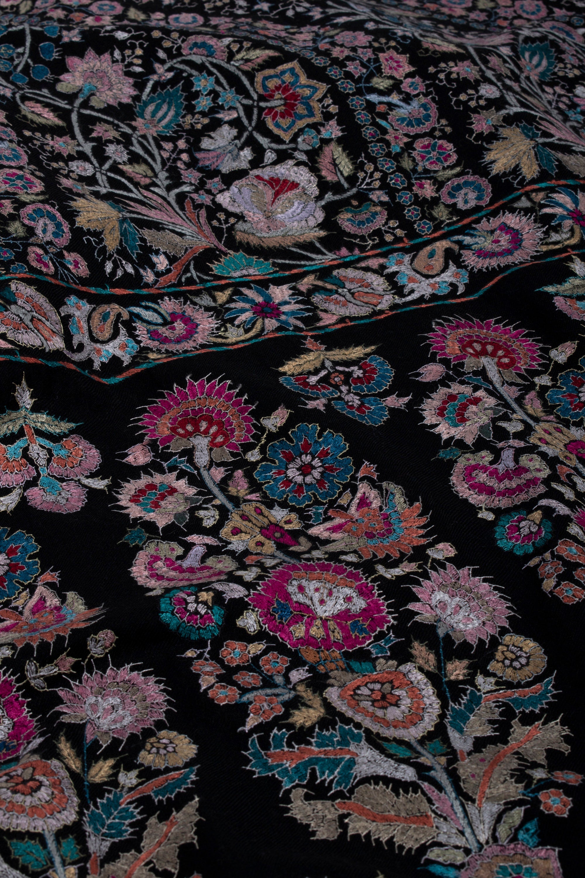 Châle Cachemire Pashmina, Enveloppement de broderie indien spécial, Écharpe en cachemire, Châle brodé à la main, Châle exclusif, 40x80 » - BREAKSEA
