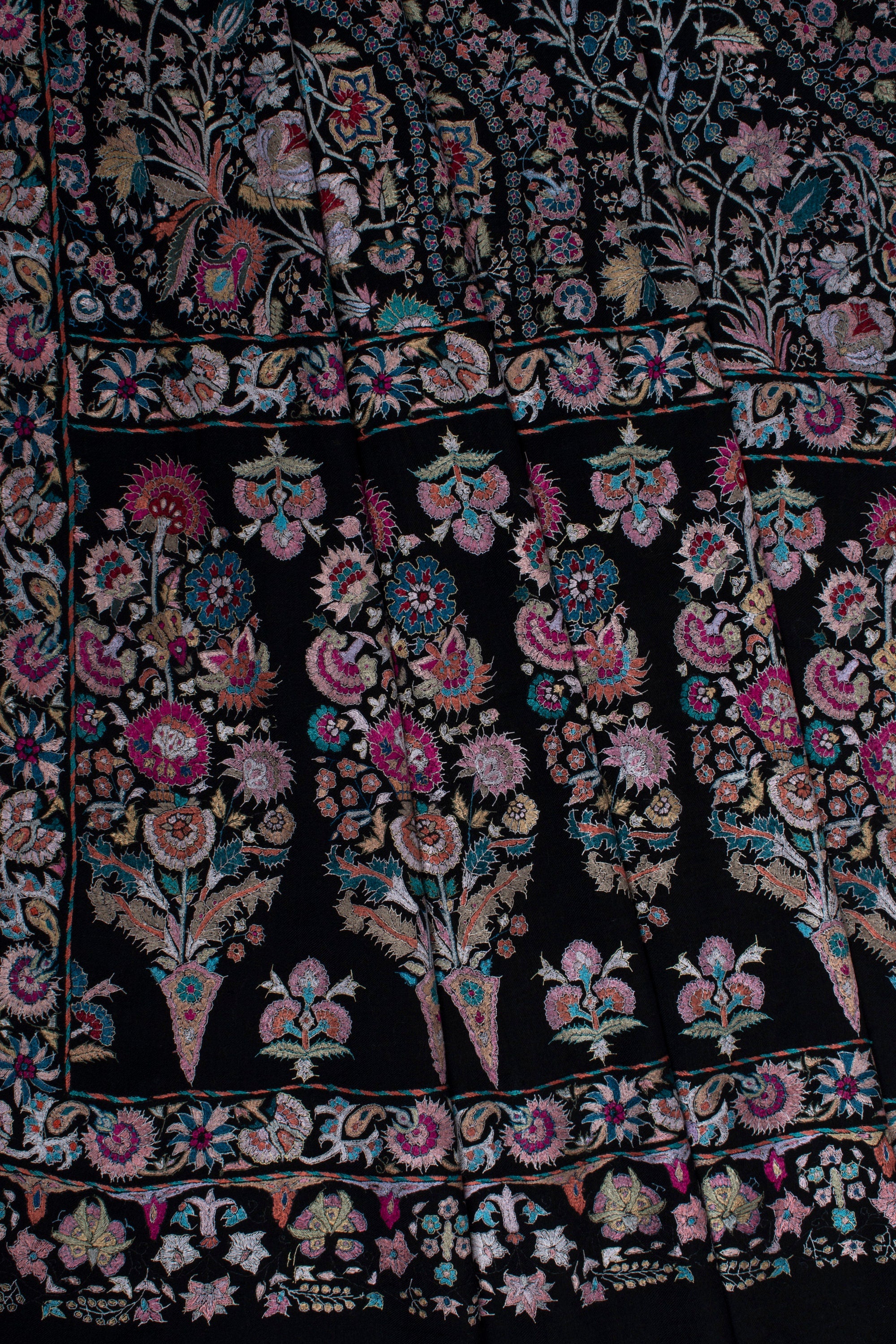 Châle Cachemire Pashmina, Enveloppement de broderie indien spécial, Écharpe en cachemire, Châle brodé à la main, Châle exclusif, 40x80 » - BREAKSEA