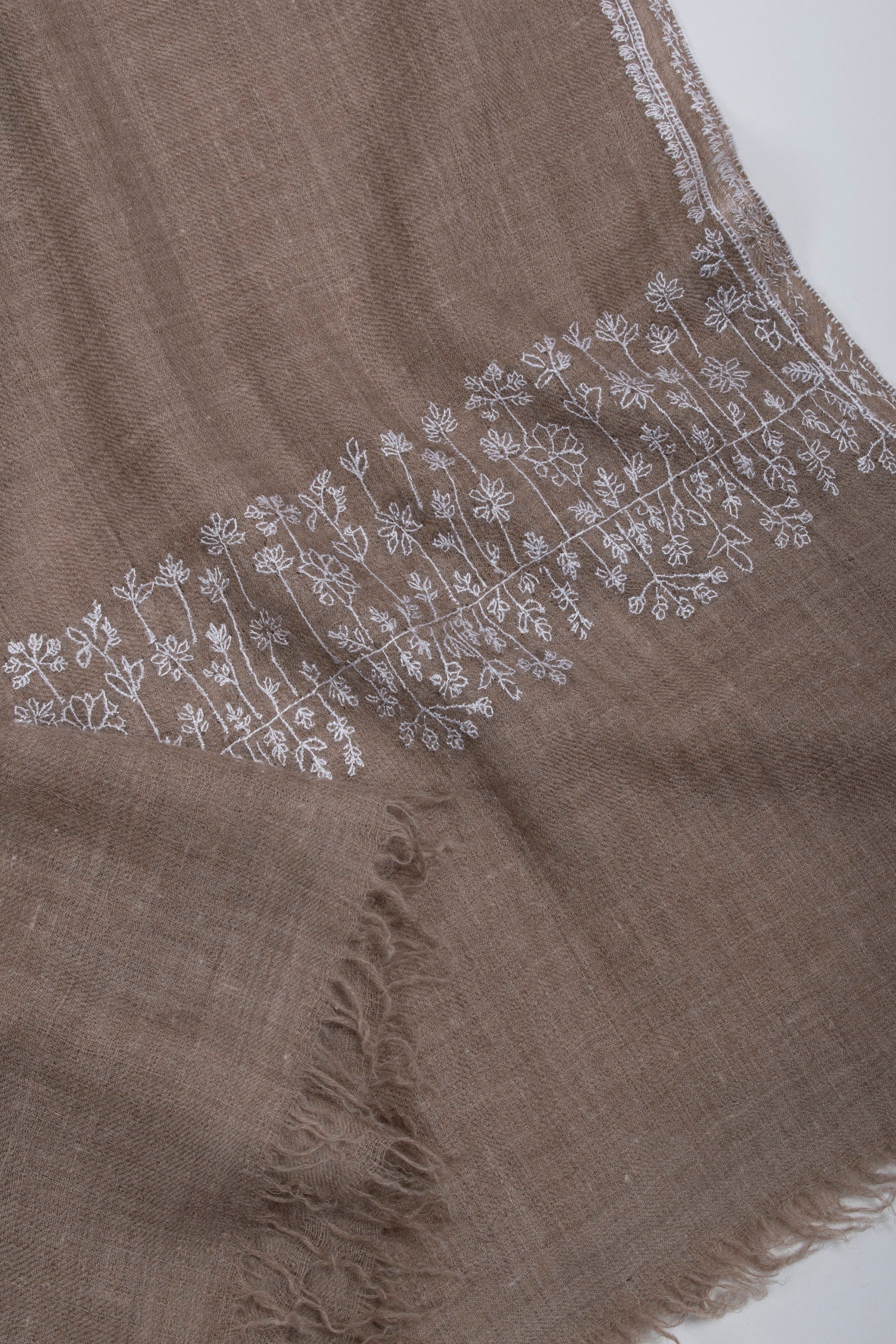 Sciarpe naturali, Pashmine super morbide, Ricami ad ago, Scialli Kashmir, Sciarpa di capra, Vita sostenibile, 28x80" - HAVELI