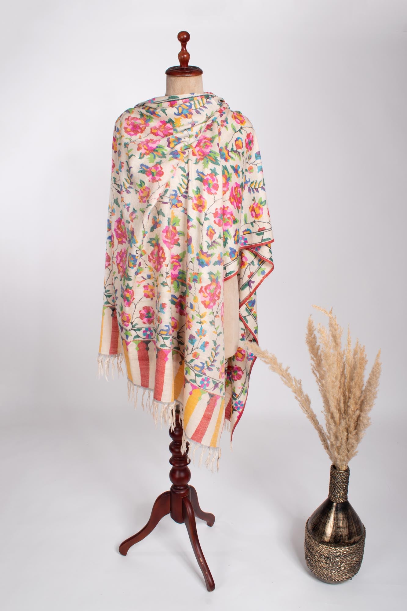Châle de pashmina kani floral - Trent