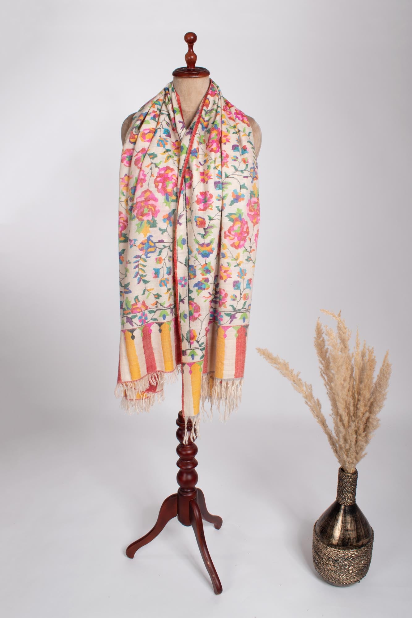 Châle de pashmina kani floral - Trent