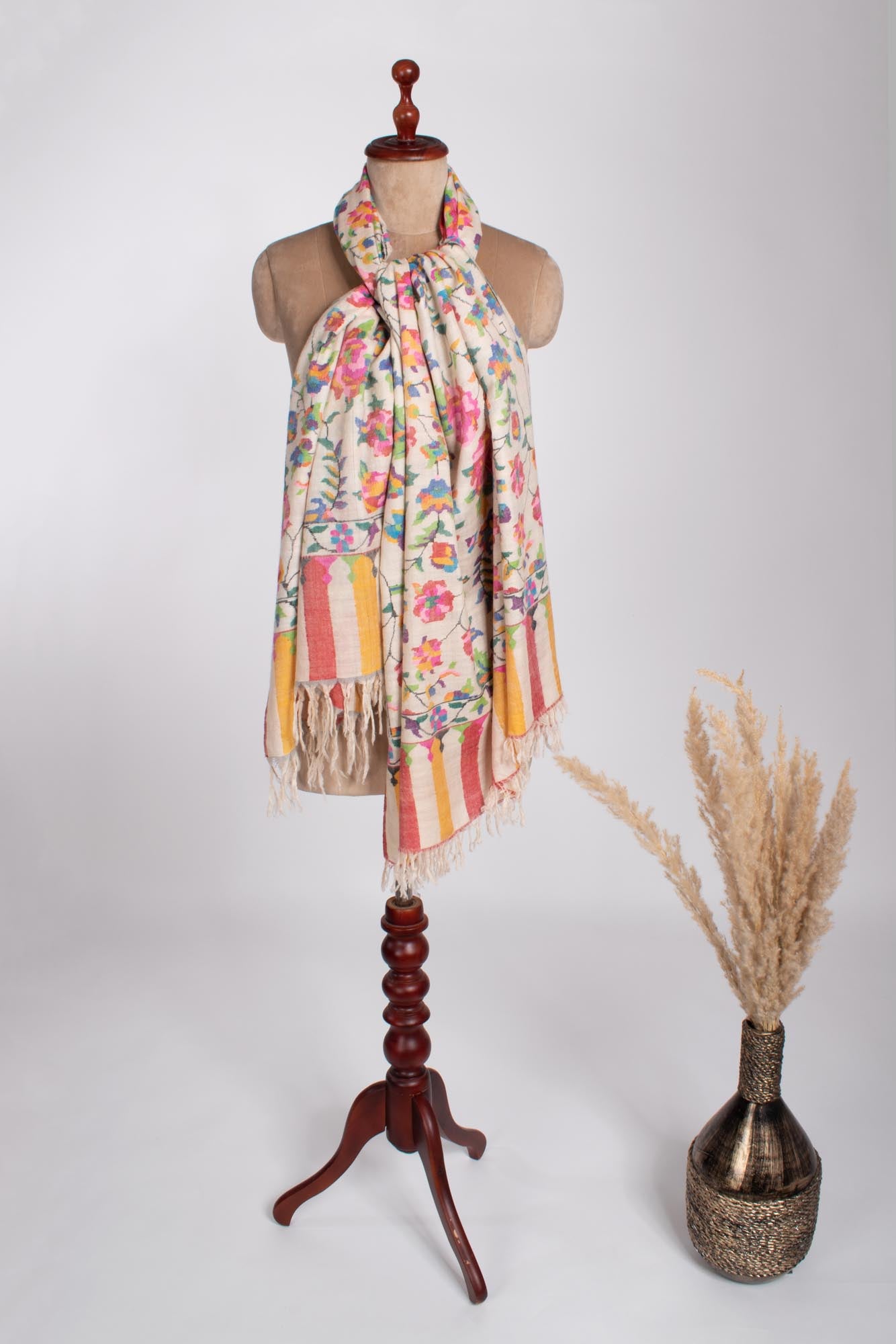 Châle de pashmina kani floral - Trent