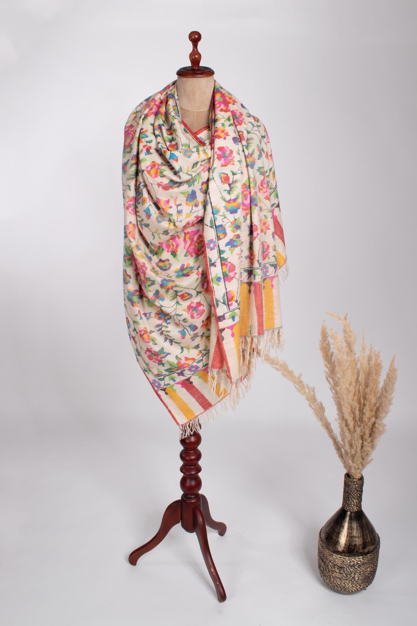 Châle de pashmina kani floral - Trent