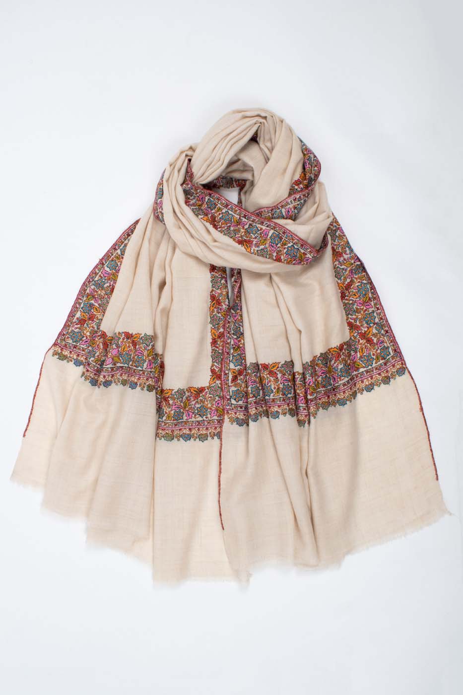Ivoire floral neem daur cachemire pashina wrap