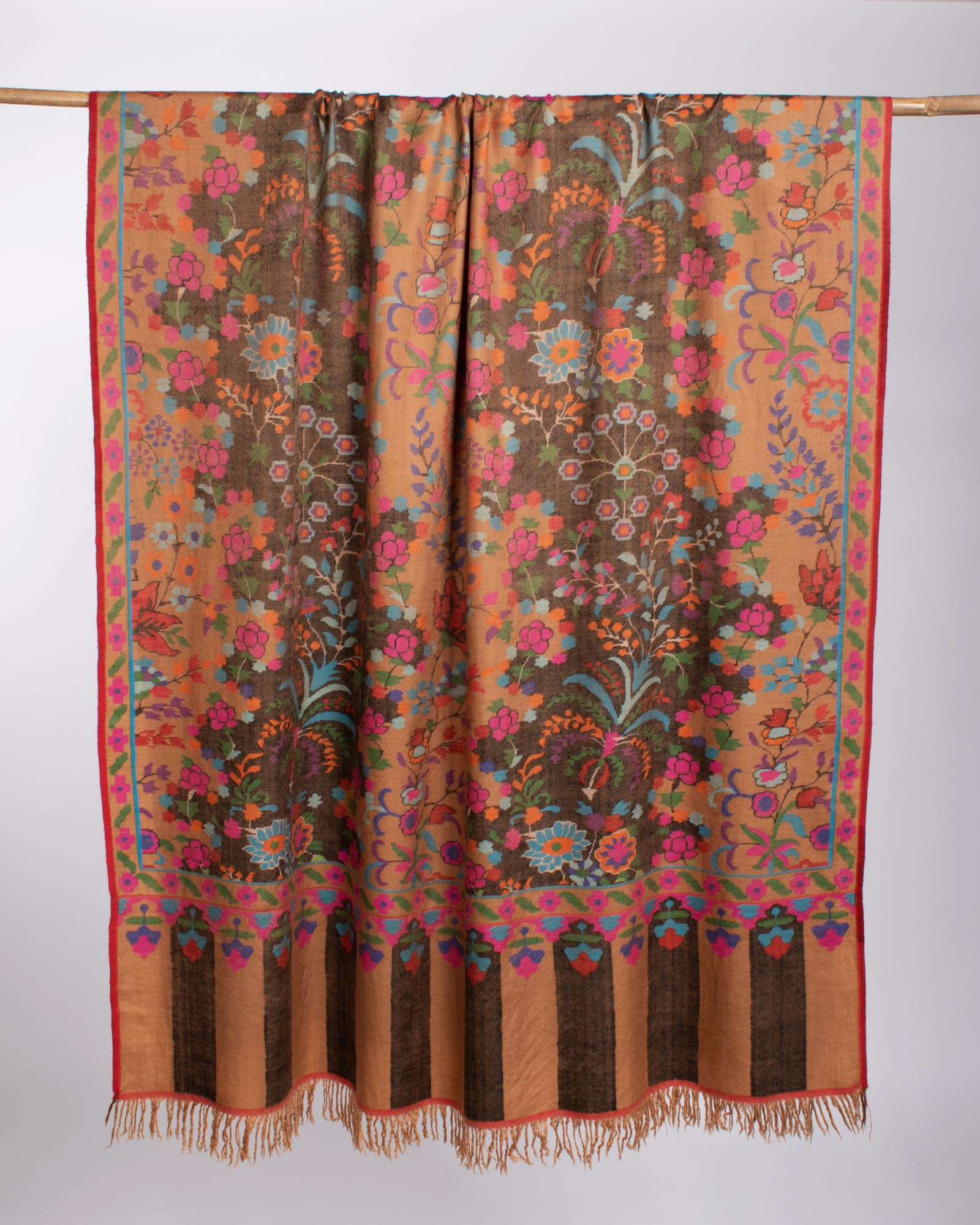 Scialch di carbonio e arancione Kani Pashmina - Sandhurst