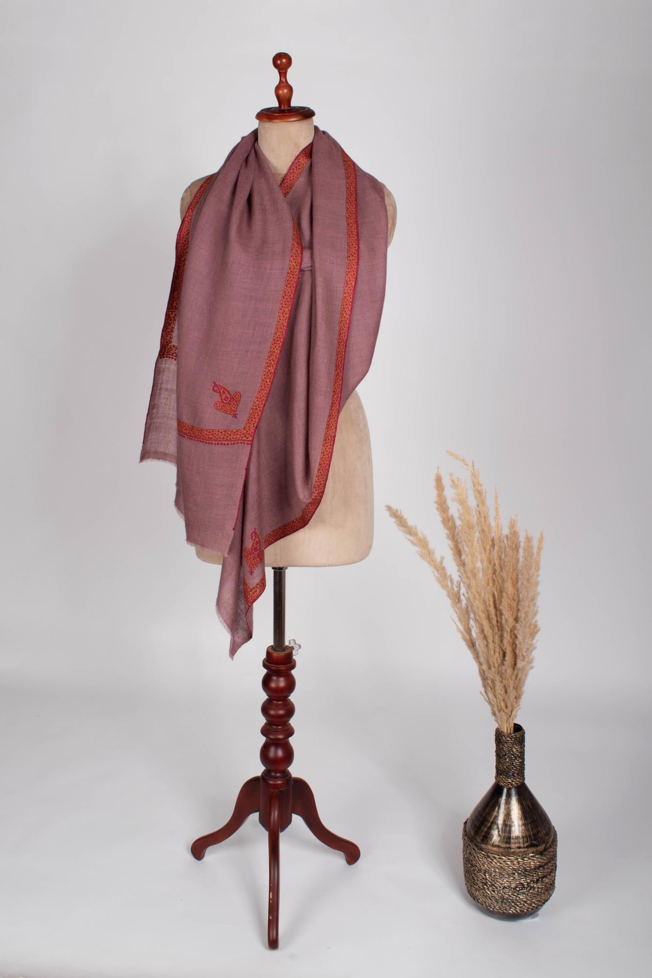 Sciarpa in cashmere super morbida tonalità malva - OROVILLE