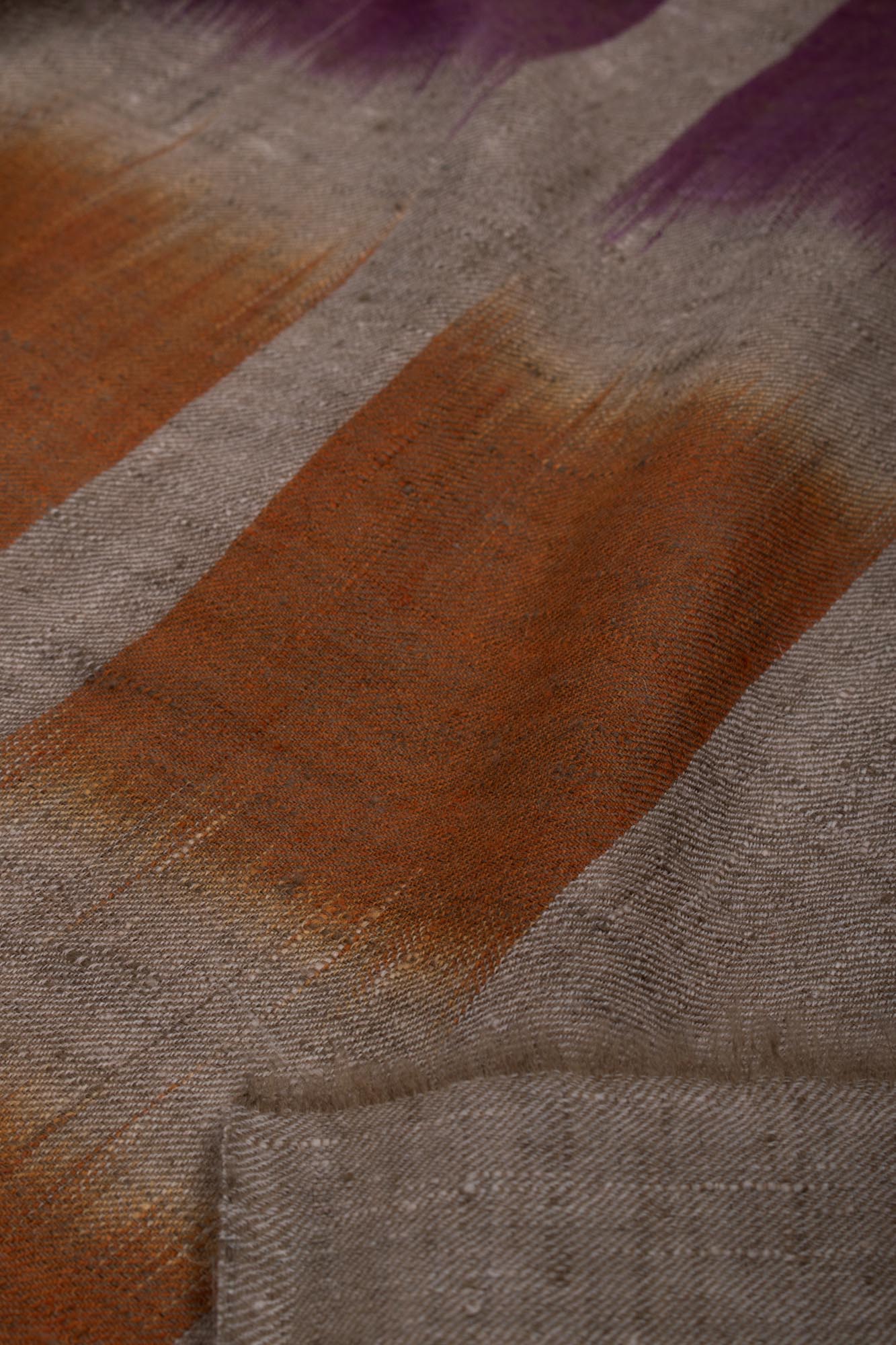 Mustard Purple Ikat Pashmina artistique - Rourkela