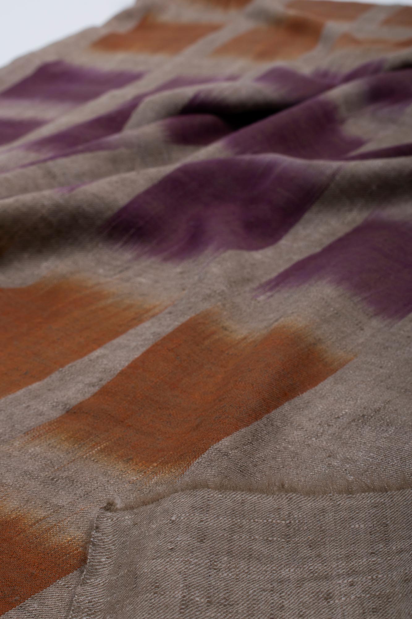 Mustard Purple Ikat Pashmina artistique - Rourkela