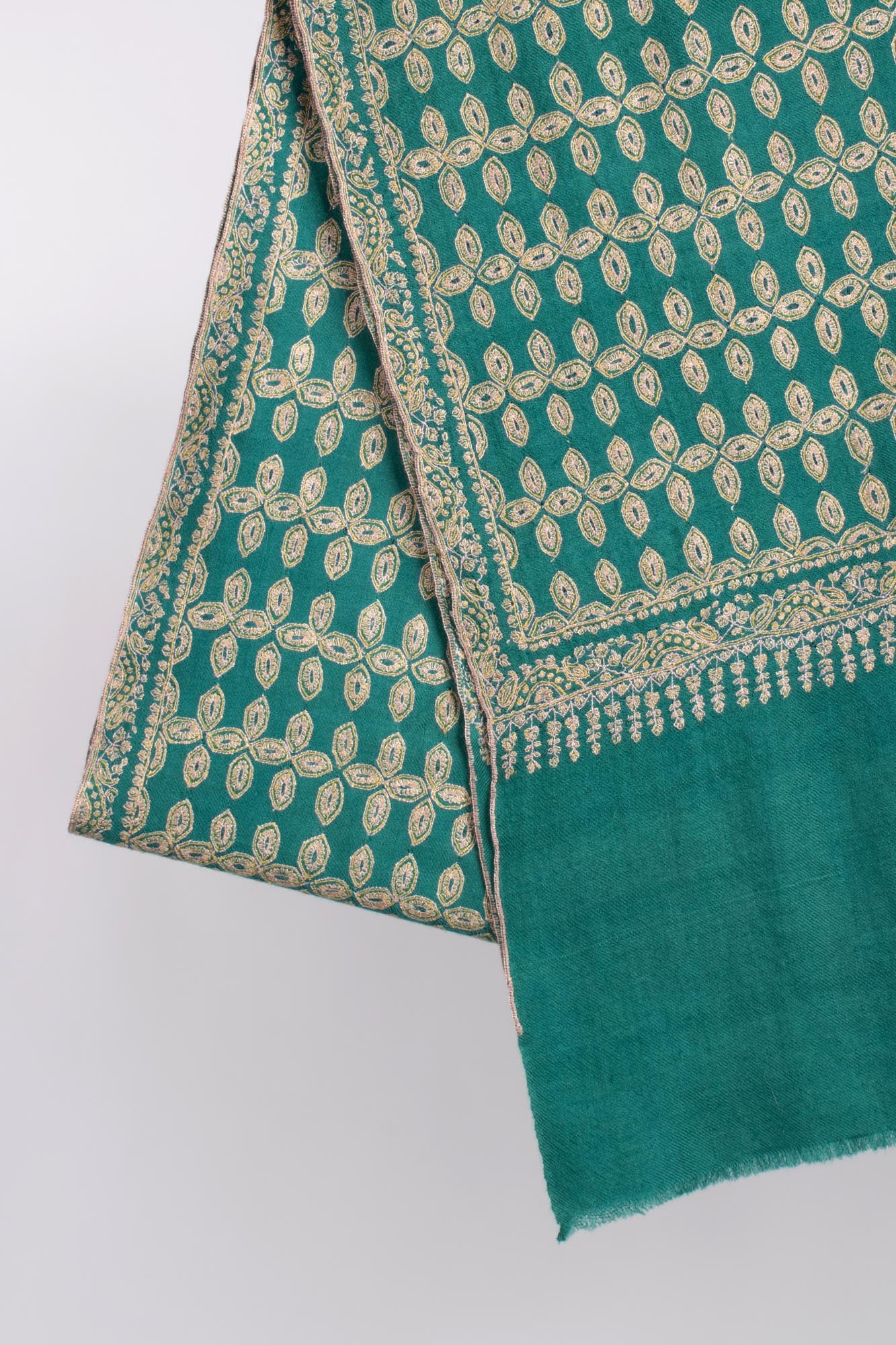 Écharpe en cachemire turquoise Handloomed - Beaconsfield