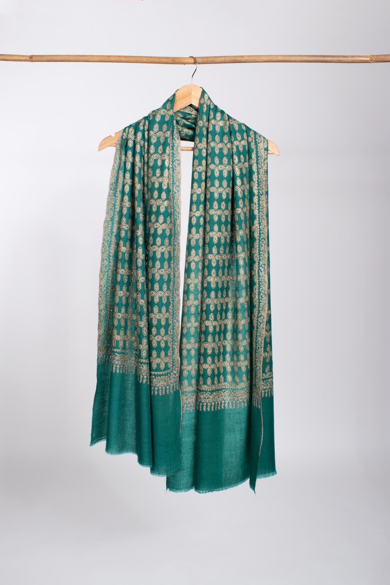 Écharpe en cachemire turquoise Handloomed - Beaconsfield
