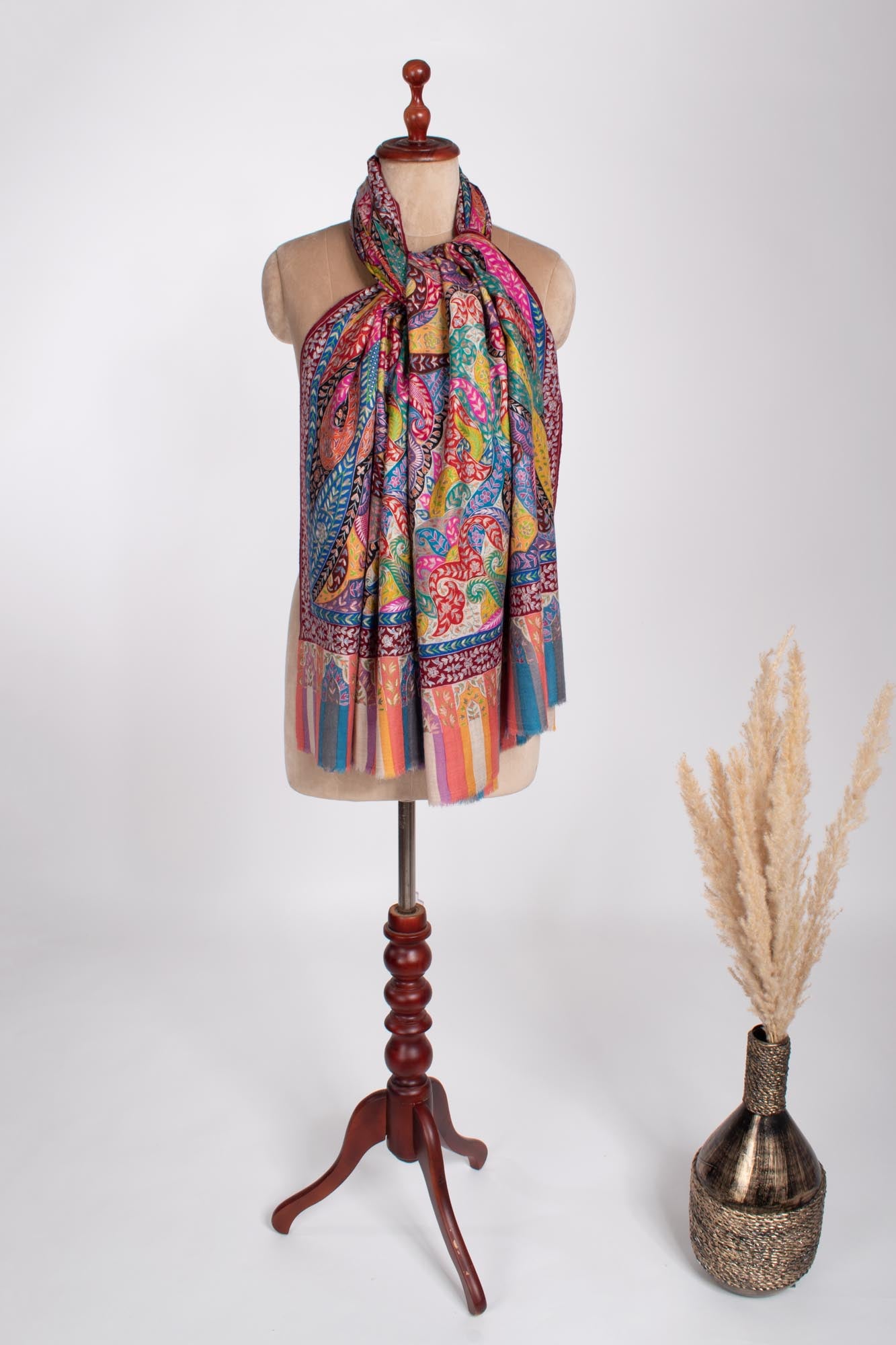 Châle Pur Pashmina Kalamkari - Sunder