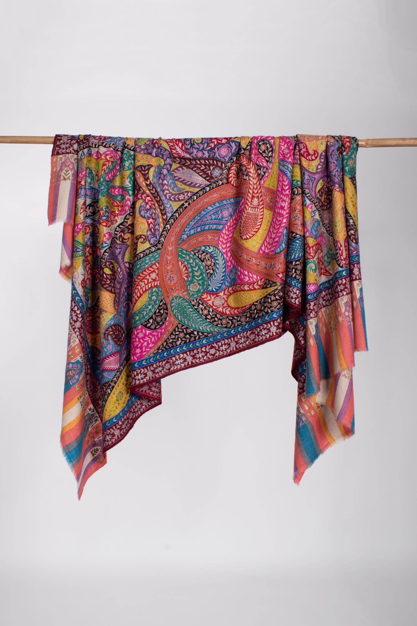 Châle Pur Pashmina Kalamkari - Sunder