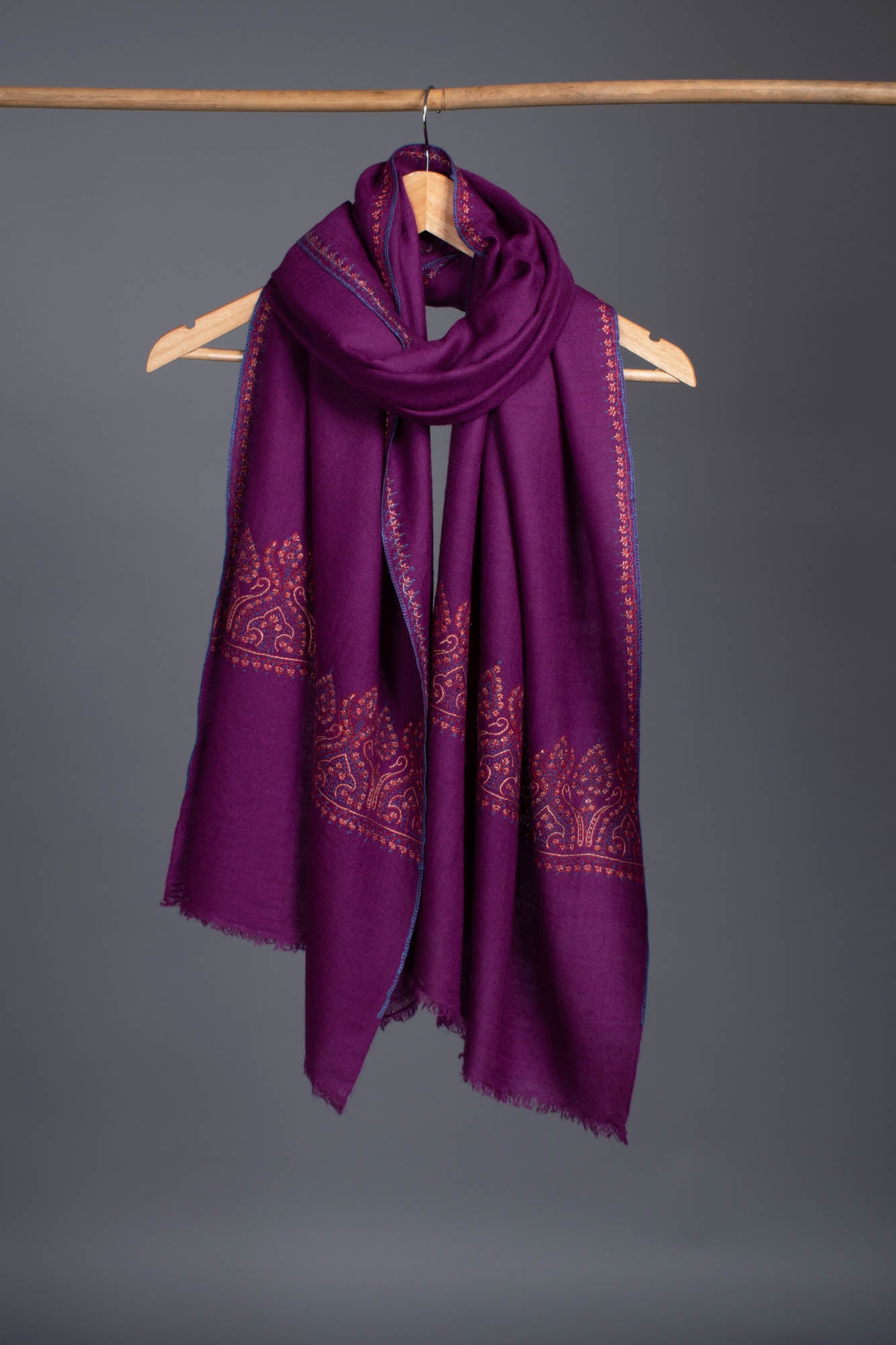 Purple Royal Palla Pashmina Scarf - NEW BRUNSWICK