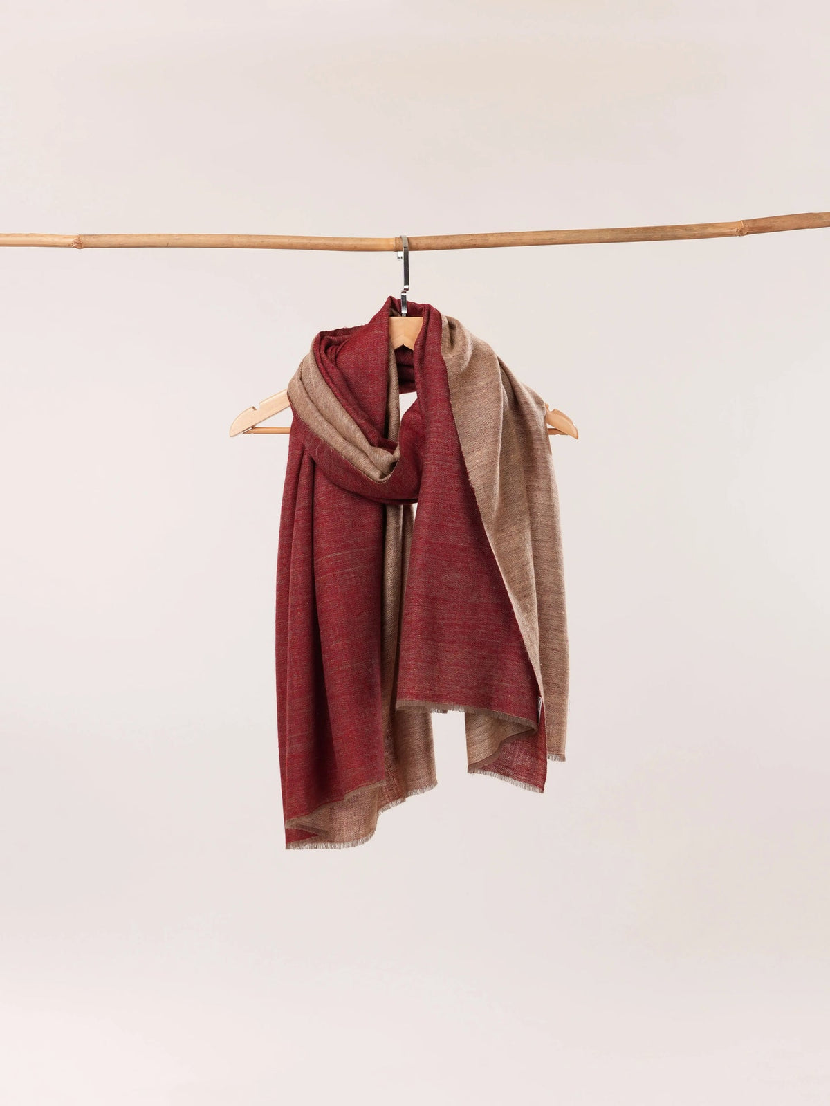 Dual Shade Handspun Handwoven Kashmiri Contemporary Pashmina Shawl Shahkaar.com