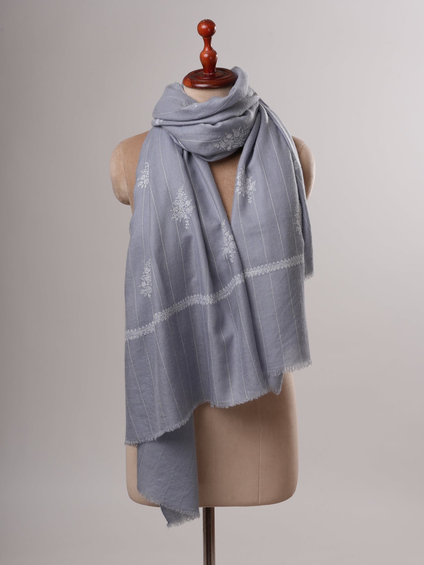 Hand Embroidered Shahkaar Baby Soft  Pashmina Shawl – Luxurious Kashmiri Wrap Shahkaar