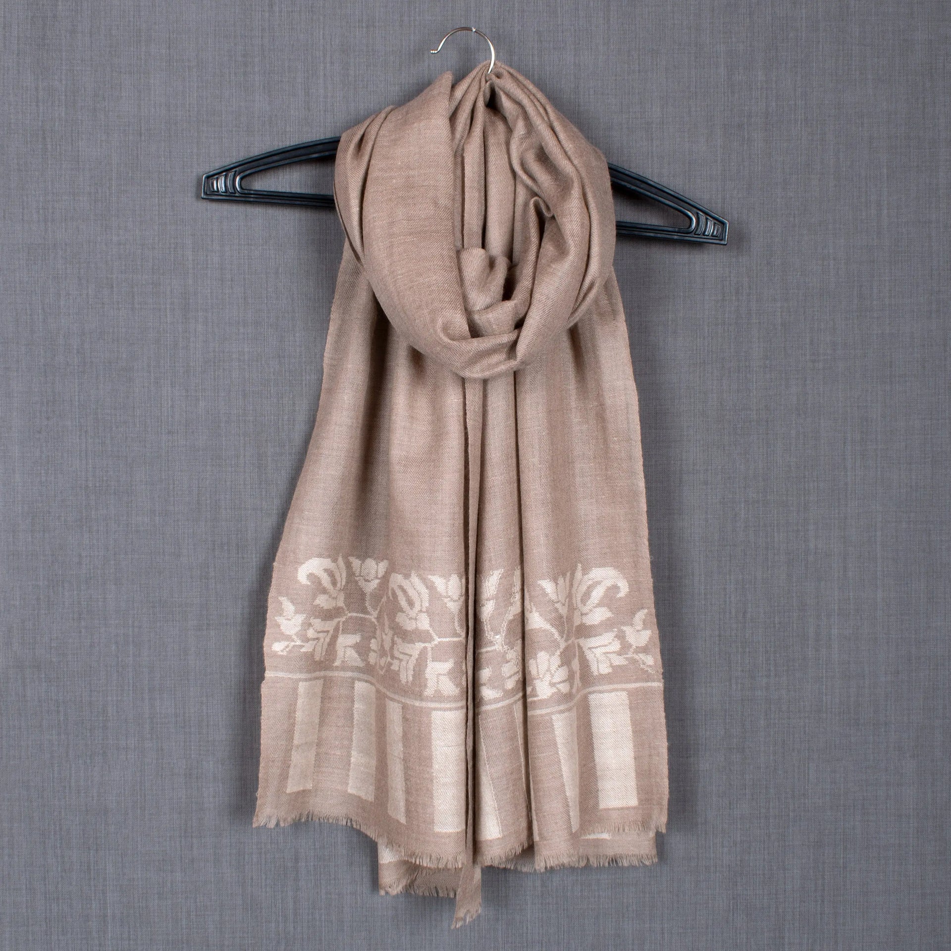 Arshi Kashmiri Kani Scarf, Luxury Pashmina Wrap, Original Kani Weave, 28x80" Shahkaar