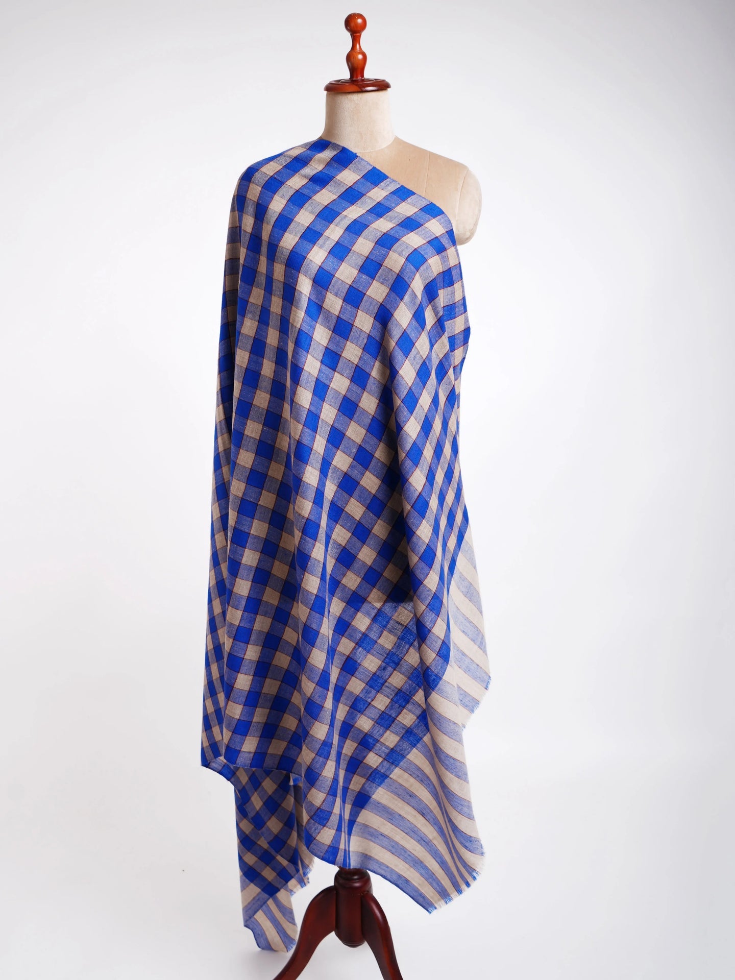 Contemporary Blue Pashmina Wrap Shahkaar