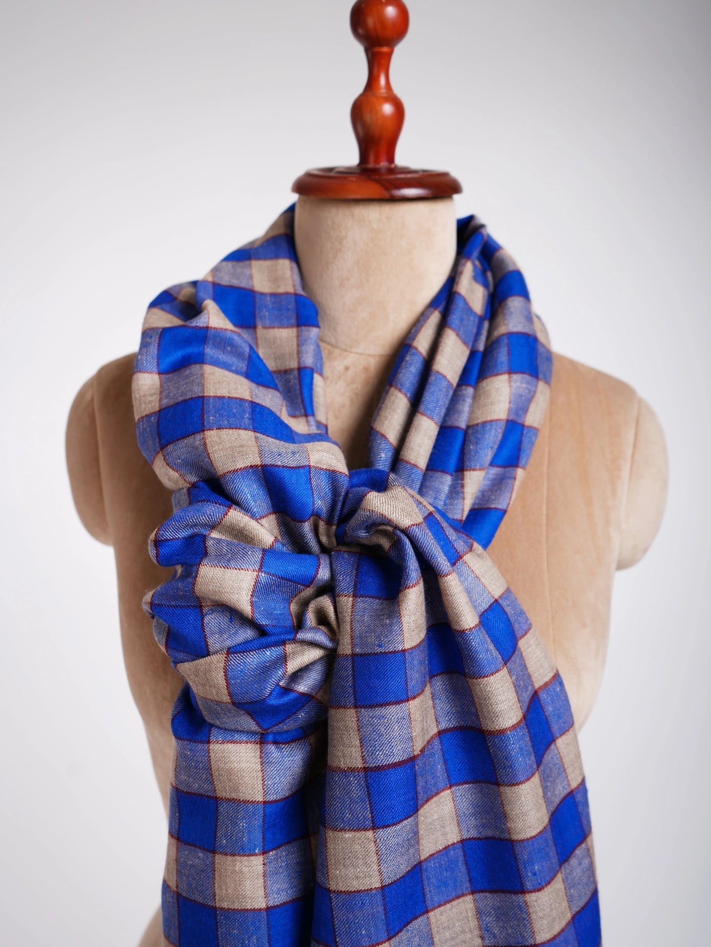 Contemporary Blue Pashmina Wrap Shahkaar