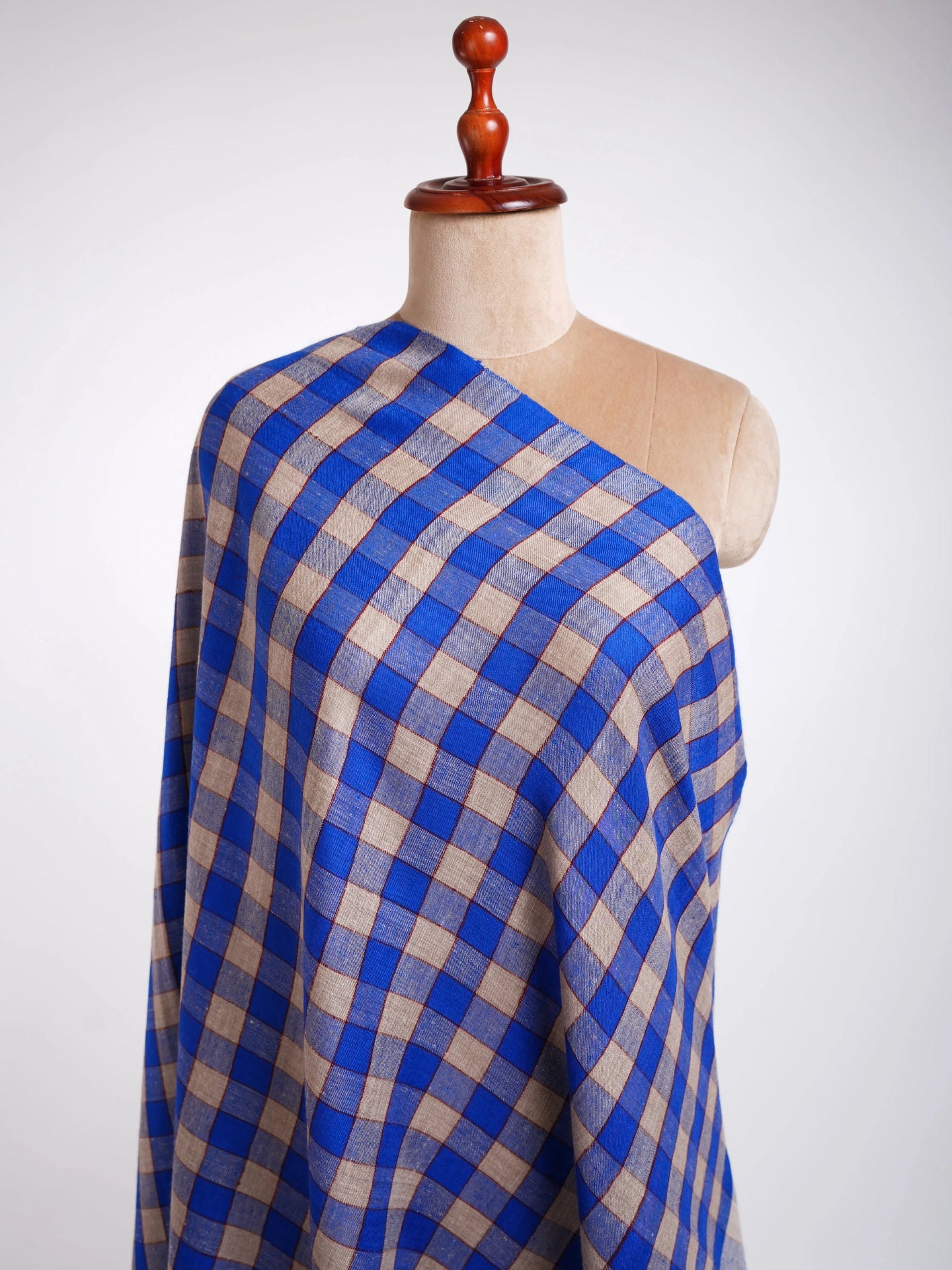 Contemporary Blue Pashmina Wrap Shahkaar