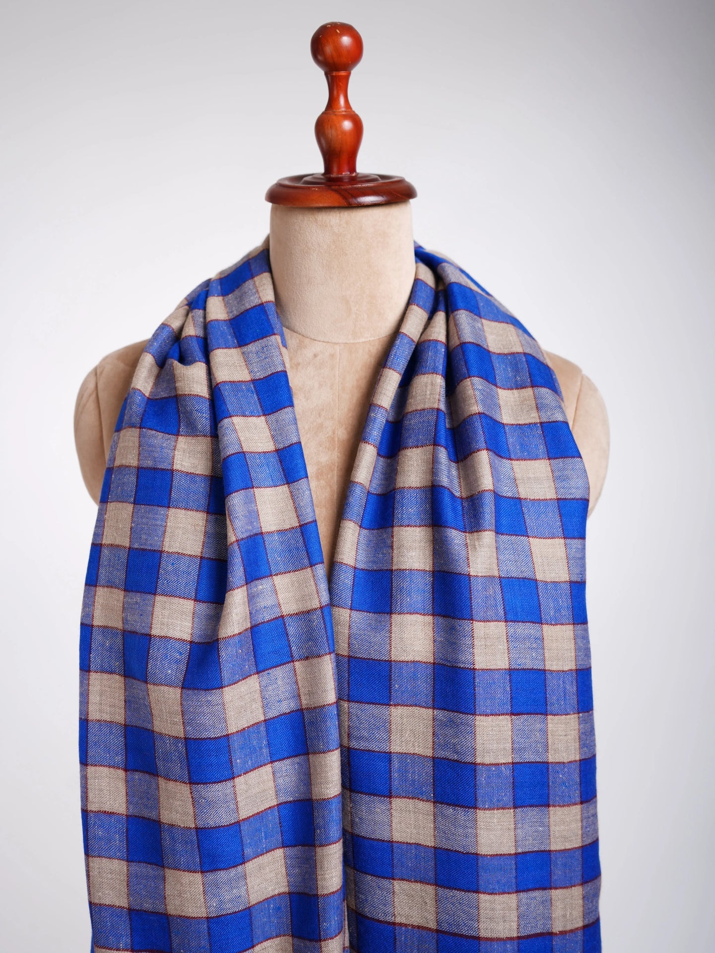 Contemporary Blue Pashmina Wrap Shahkaar