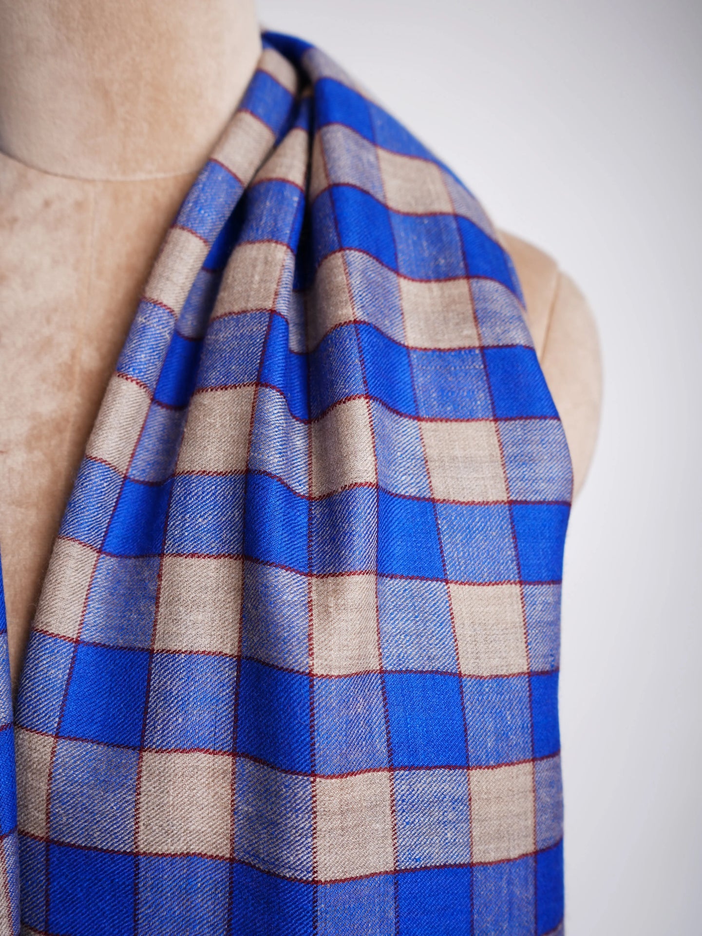 Contemporary Blue Pashmina Wrap Shahkaar