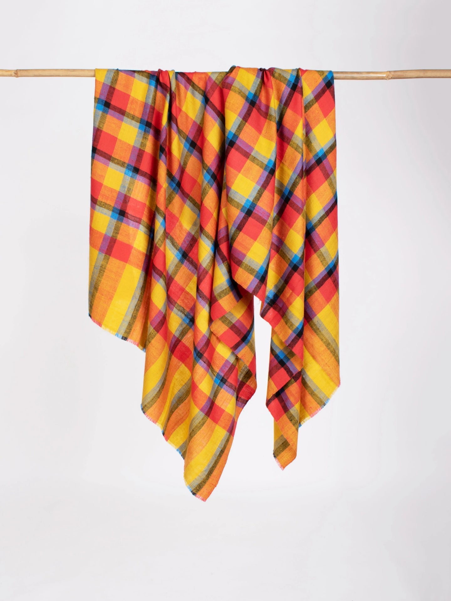 Contemporary Boho Indian Pashmina Shawl Shahkaar
