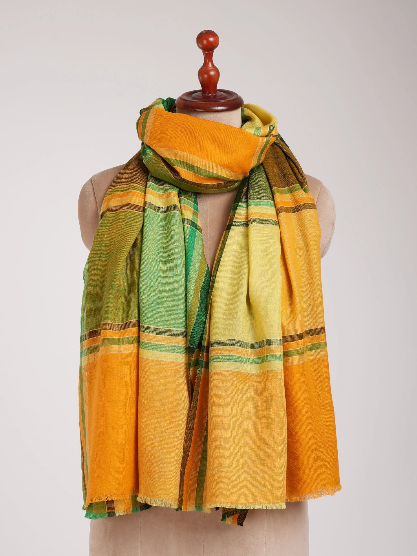 Contemporary Handwoven Original Pashmina Shawl Shahkaar