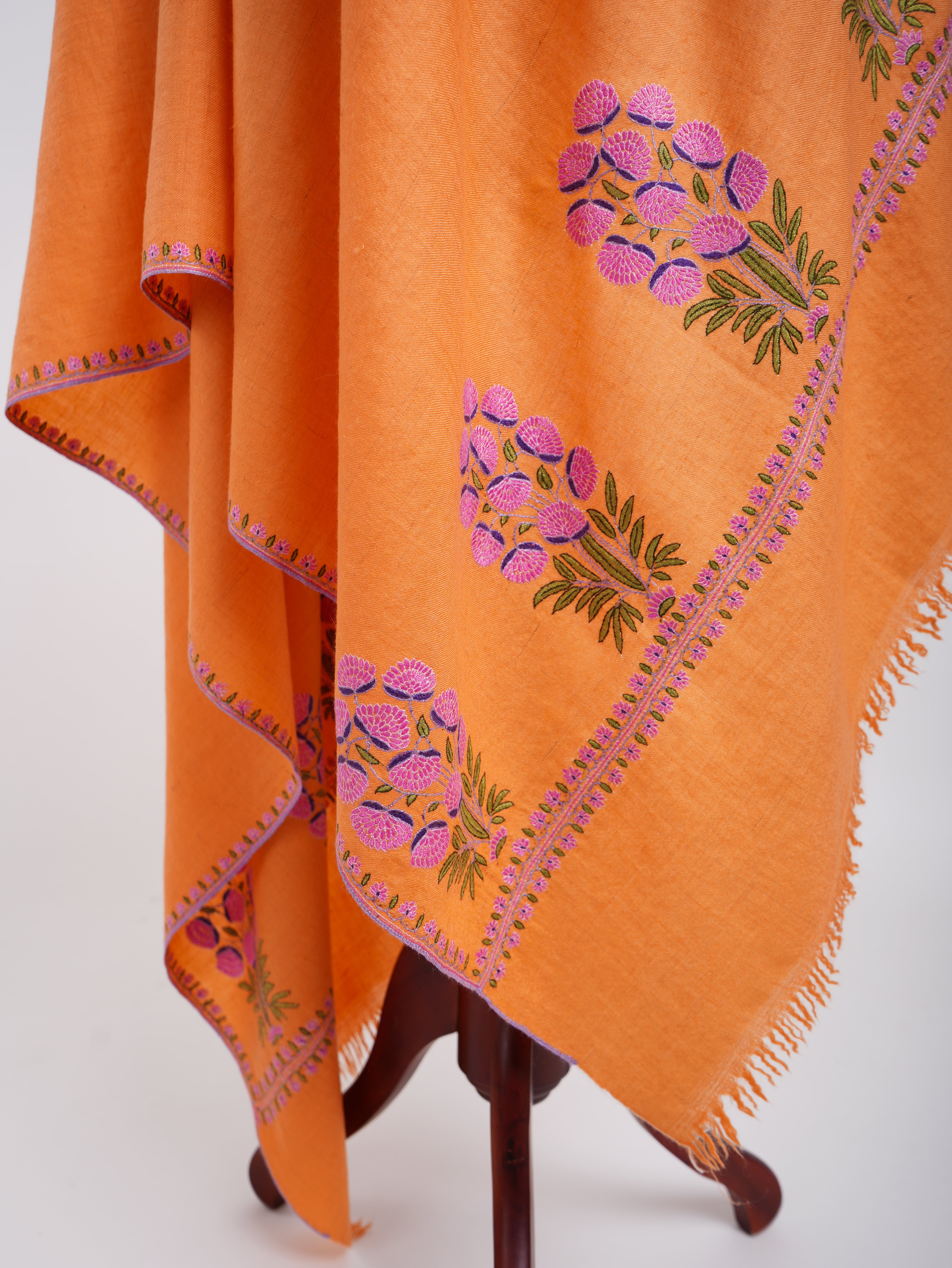 Châle Pashmina véritable brodé