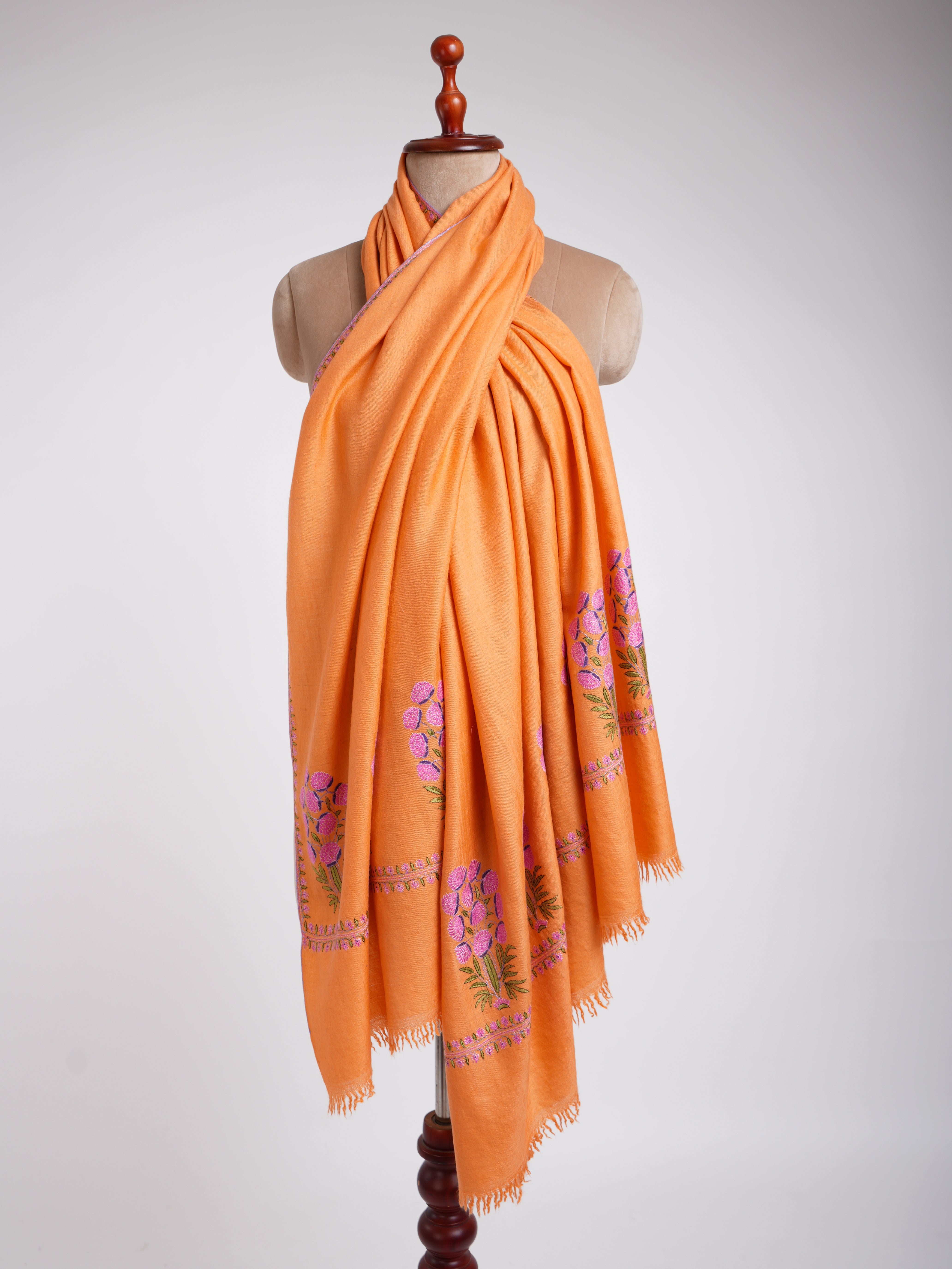 Châle Pashmina véritable brodé