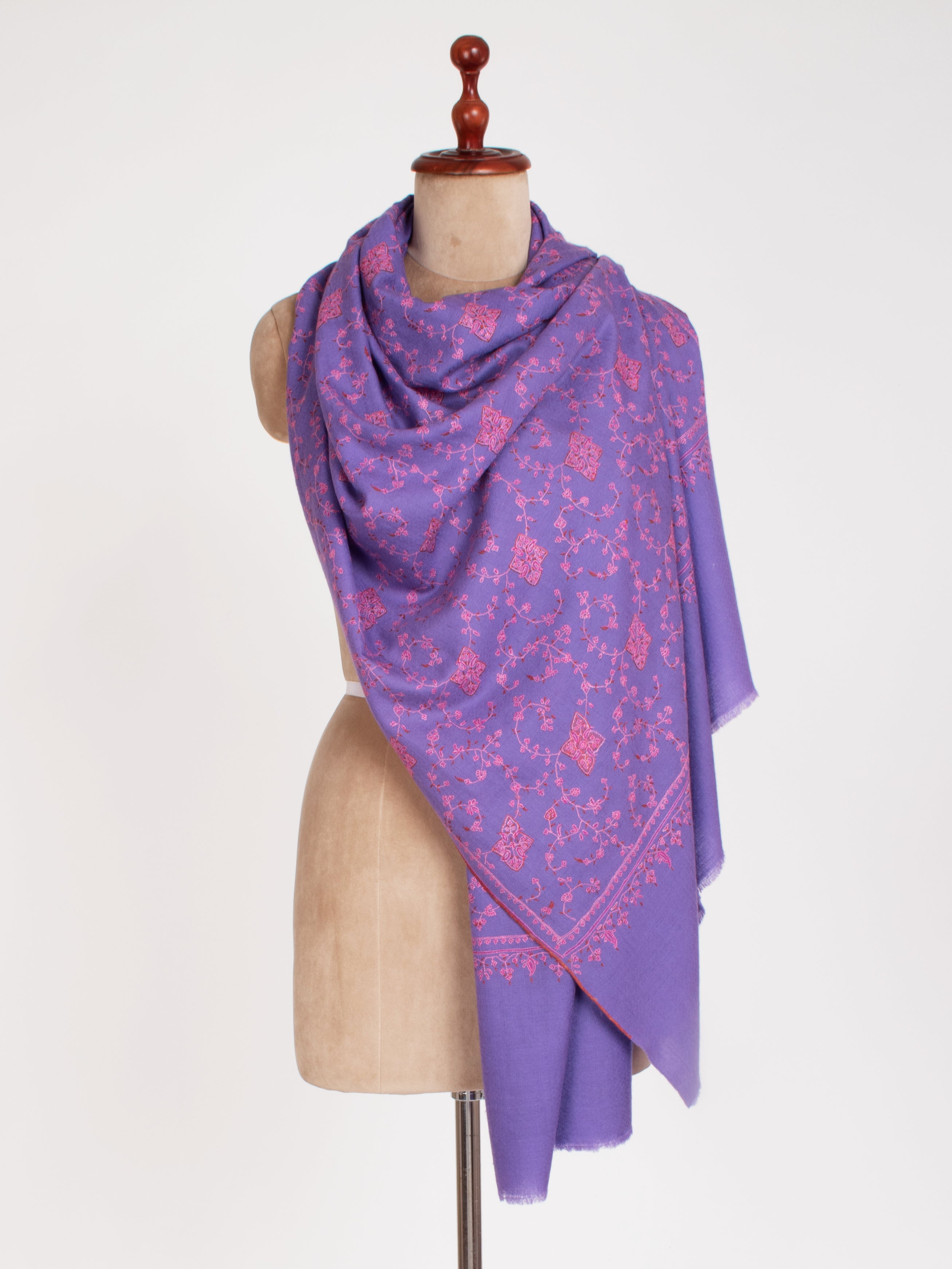 Violet Sozni Embroidered Cashmere Gift Scarf