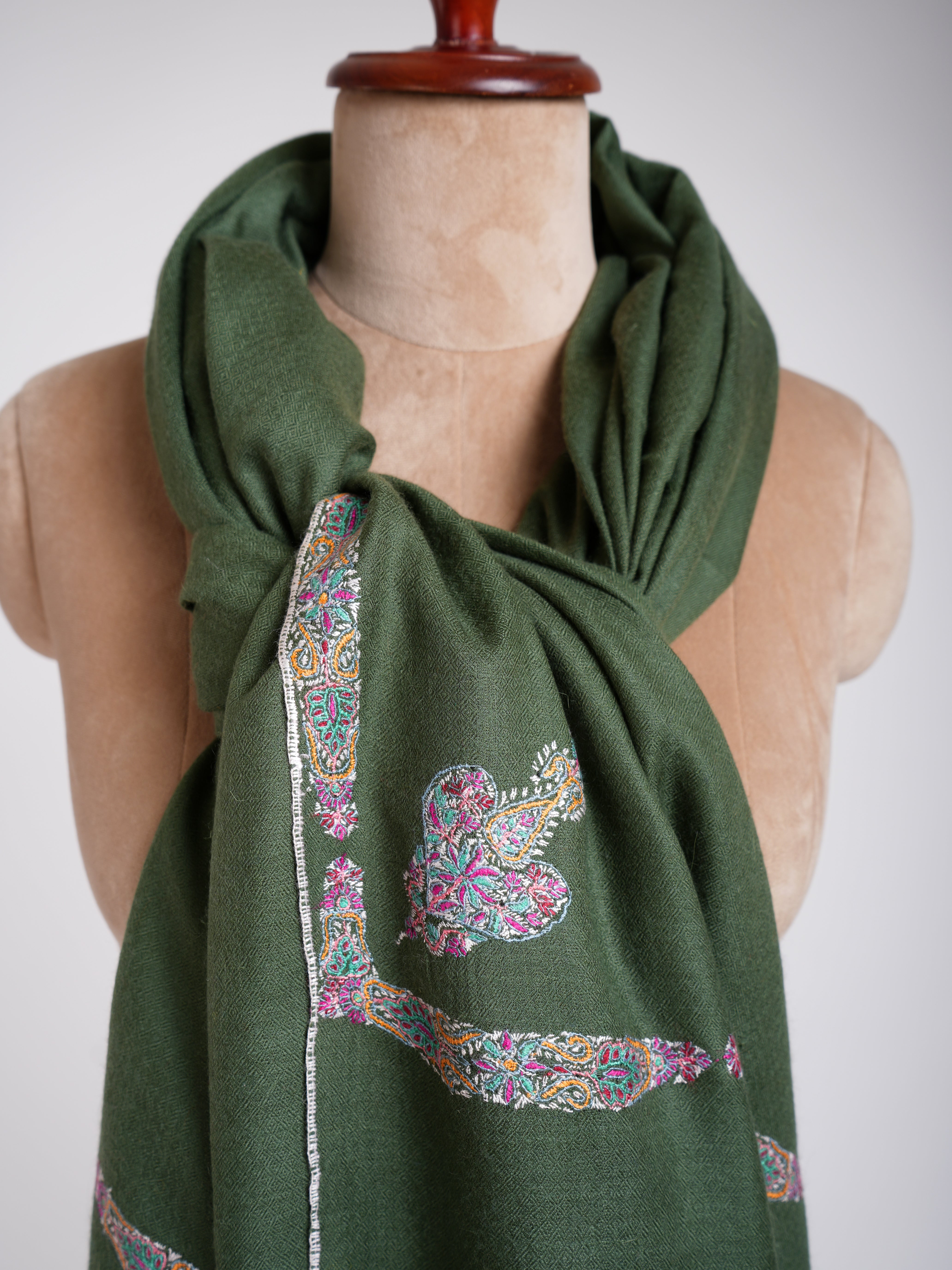 Sozni Embroidered Unique Pure Pashmina