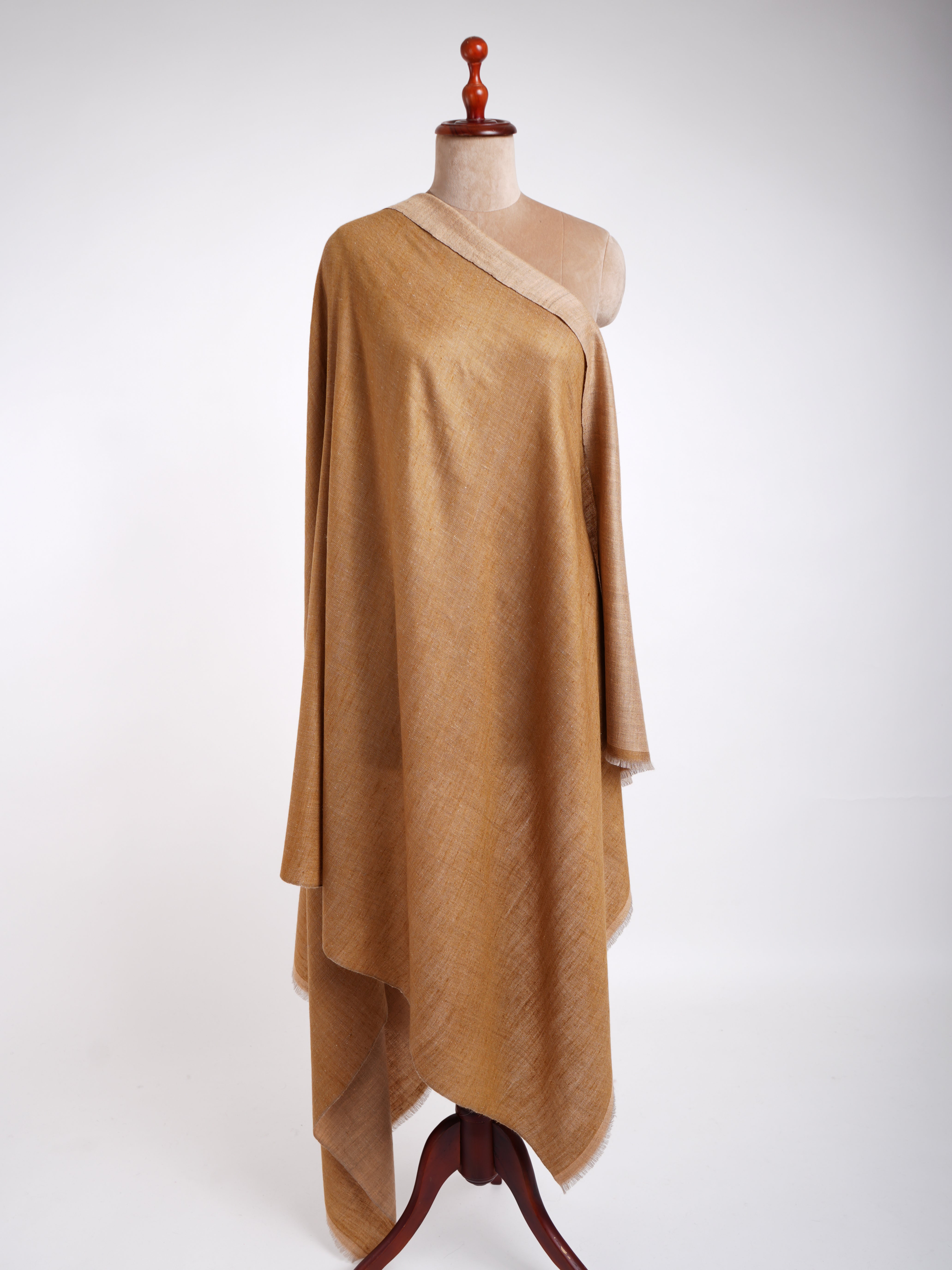 Châle Pashmina tissé à la main Dorukha Golden Glow