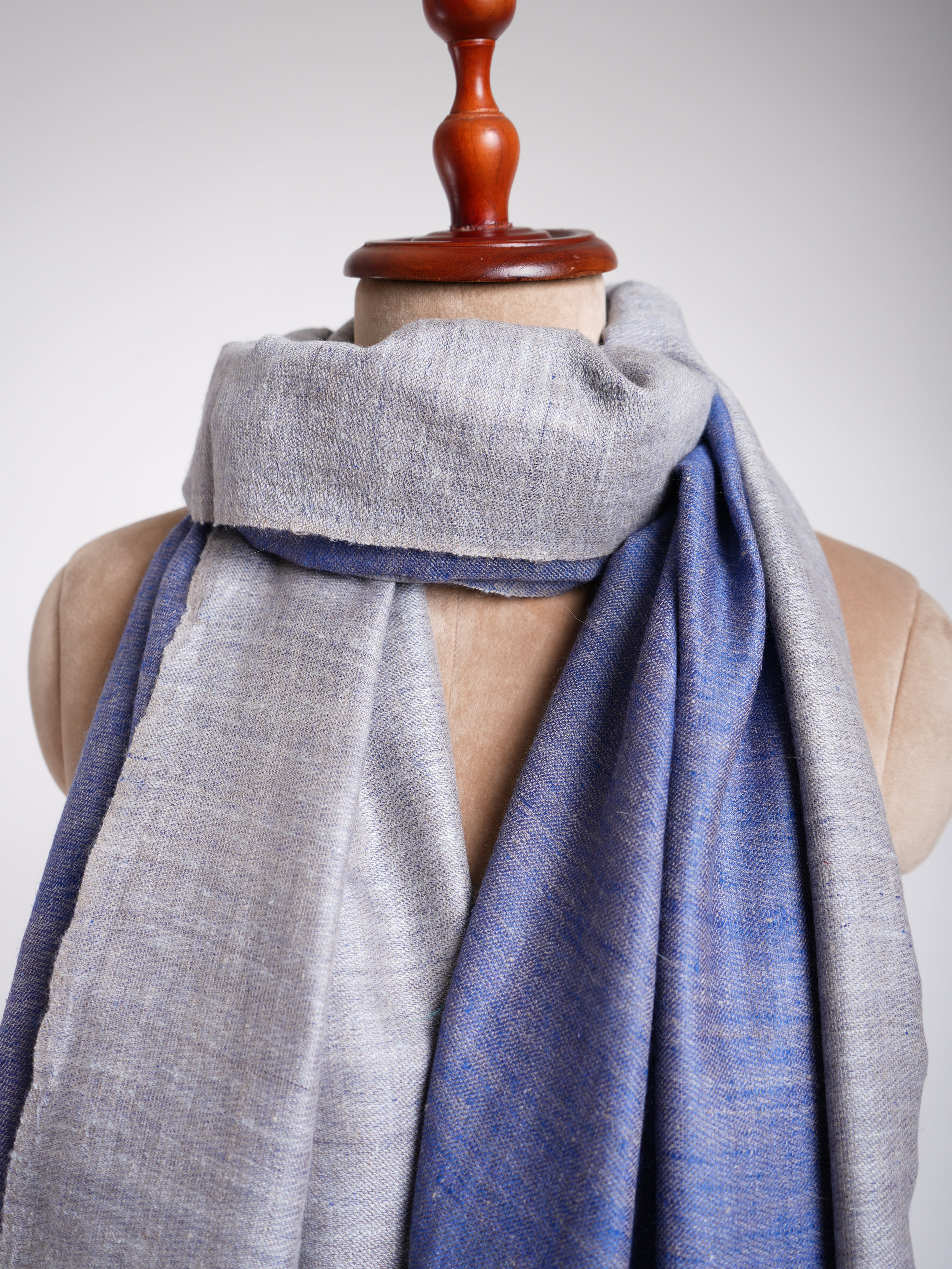 Dorukha Handwoven Pashmina Shades of Blue