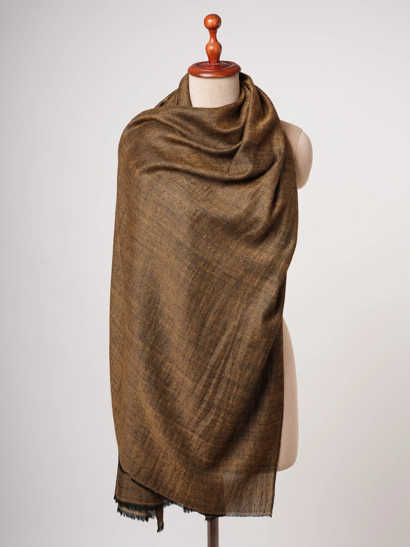 Featherlight Baby Soft Golden Luxurious Cashmere Scarf – Lightweight & Elegant Shahkaar