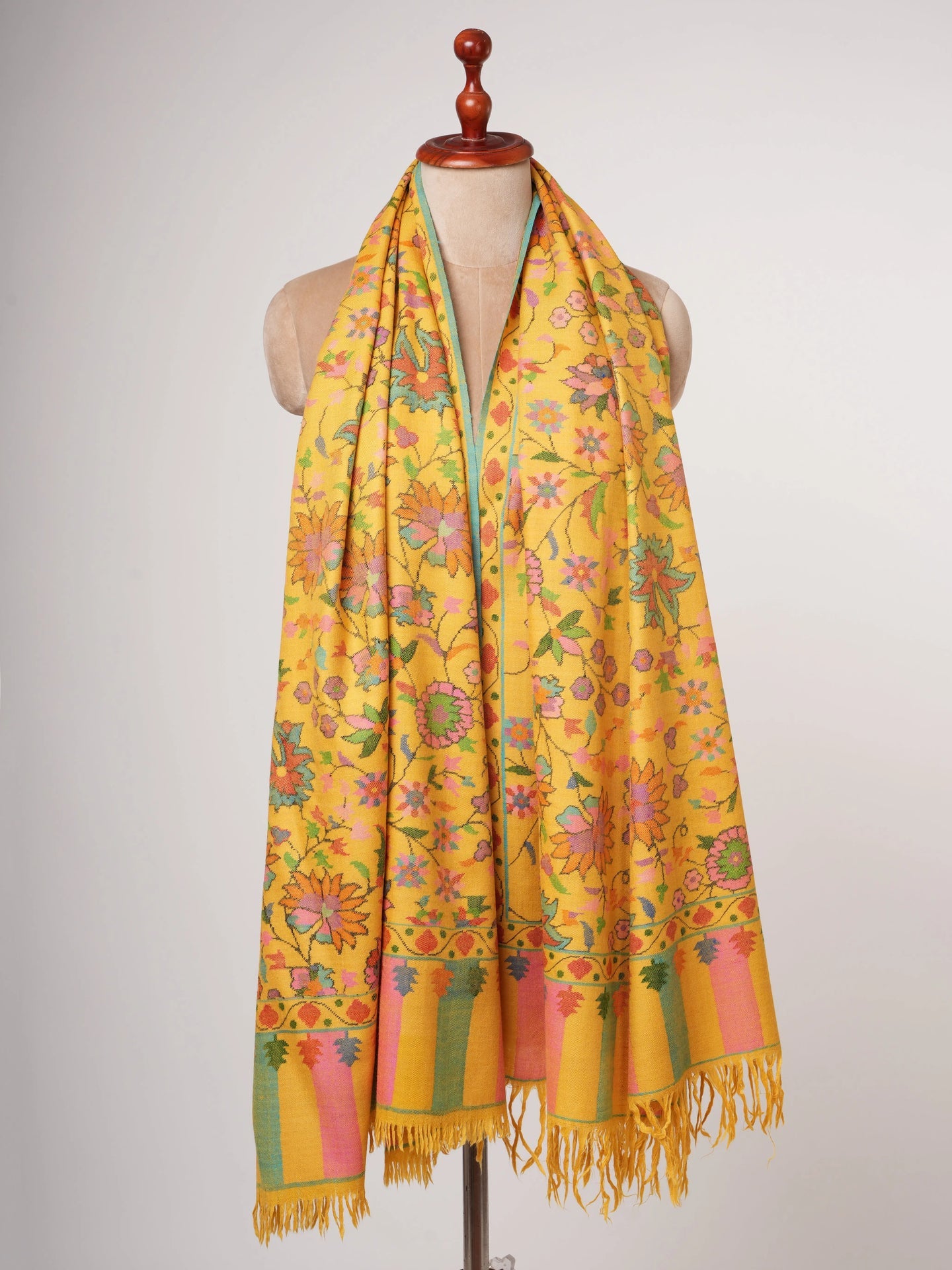 Handloomed Authentic Kani Pashmina Shawl Shahkaar