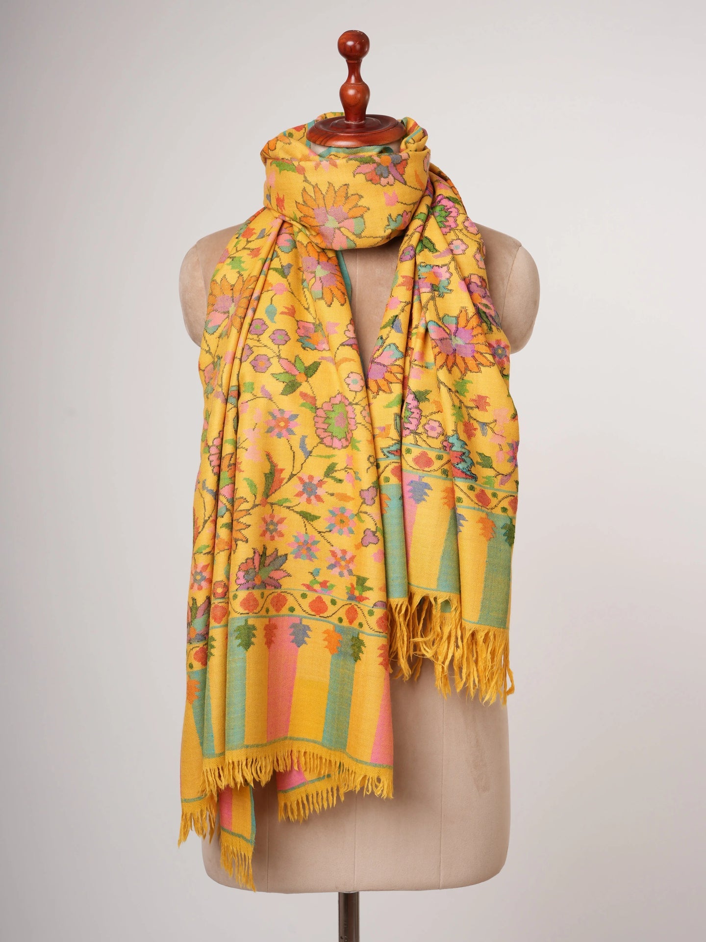 Handloomed Authentic Kani Pashmina Shawl Shahkaar