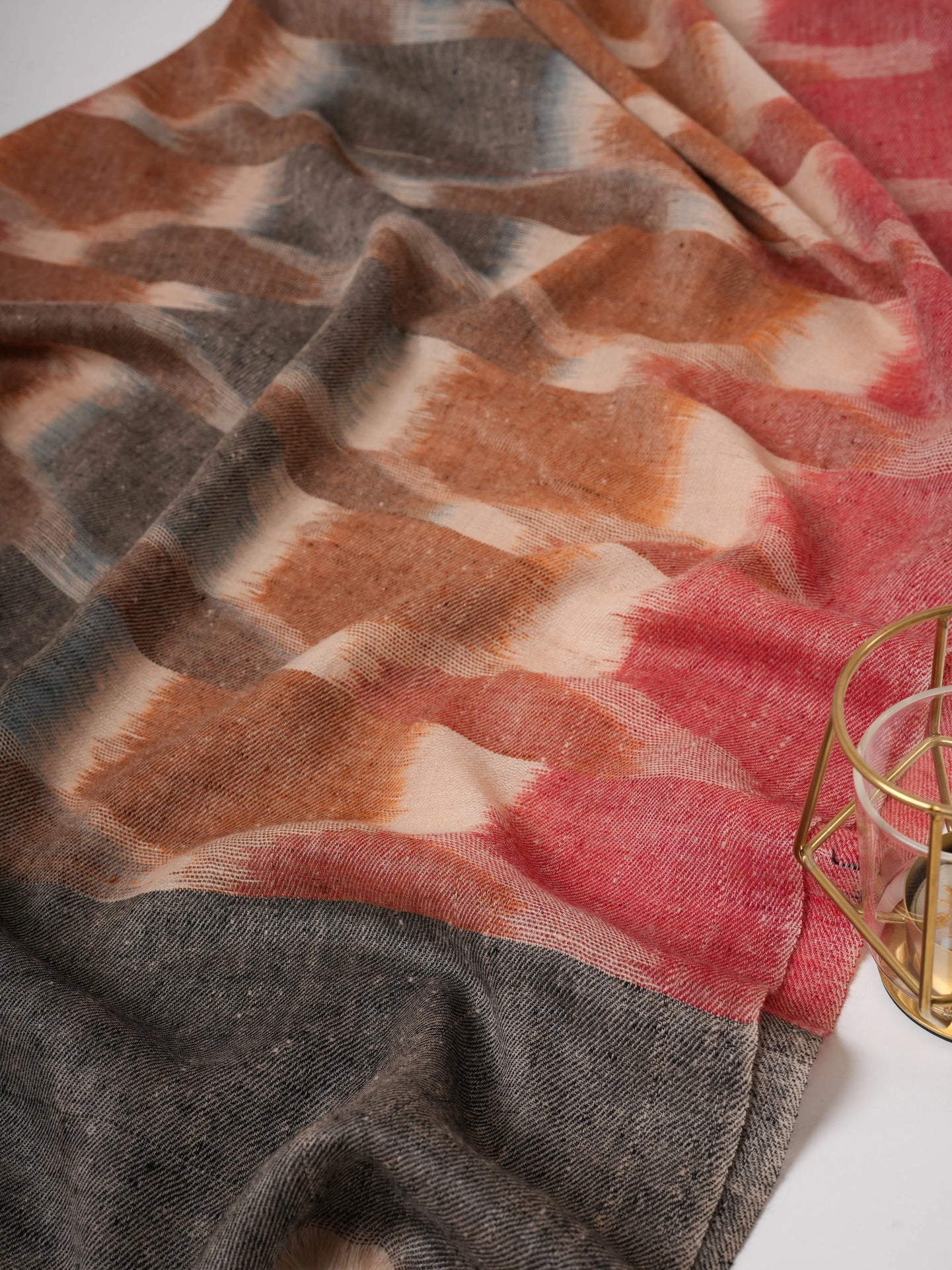 Handloomed Ikat Soft Pashmina Scarf – Timeless Luxury with Artisanal Weave Shahkaar