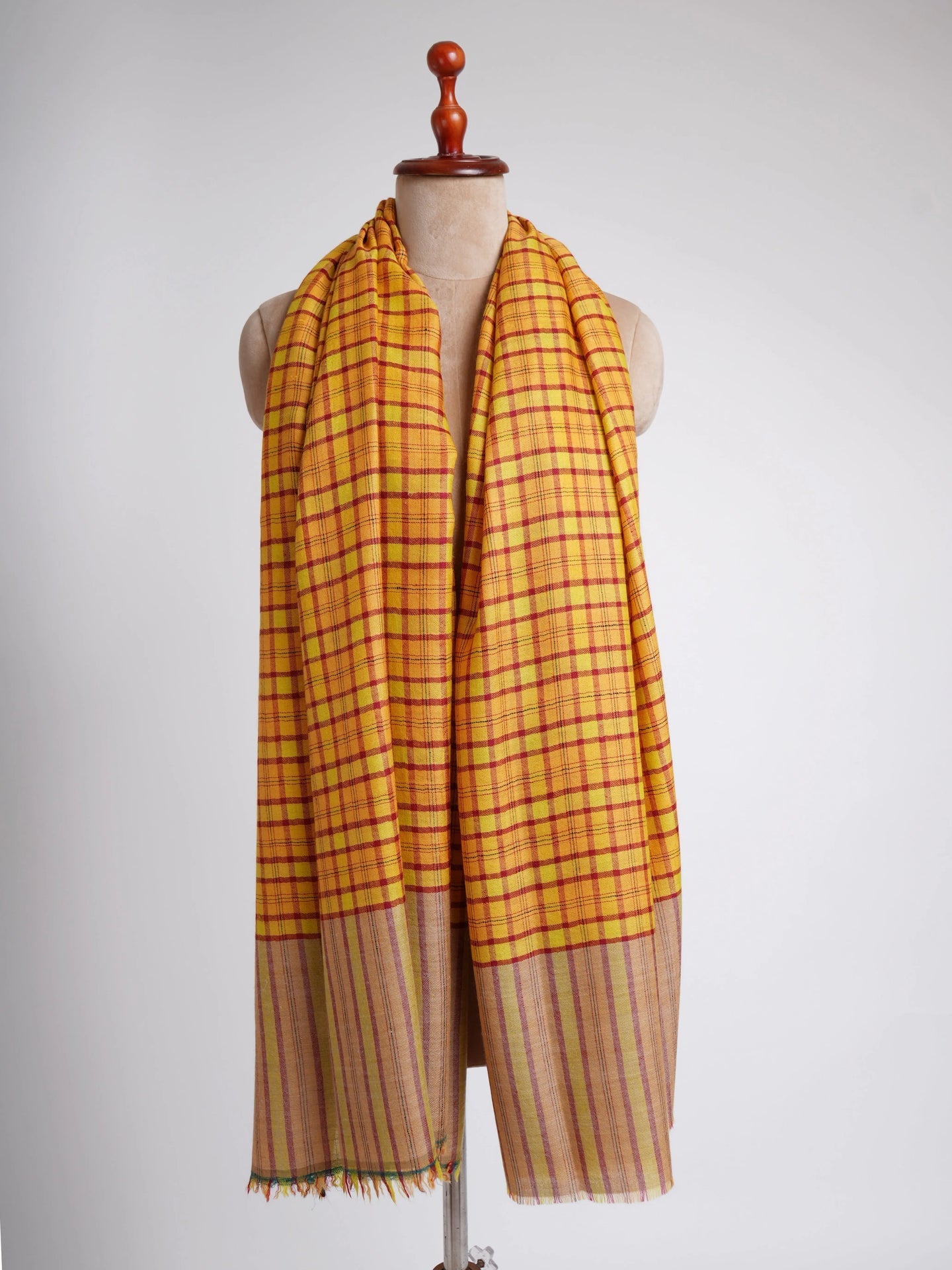 Handwoven Pure Pashmina Shawl from Kashmir Shahkaar