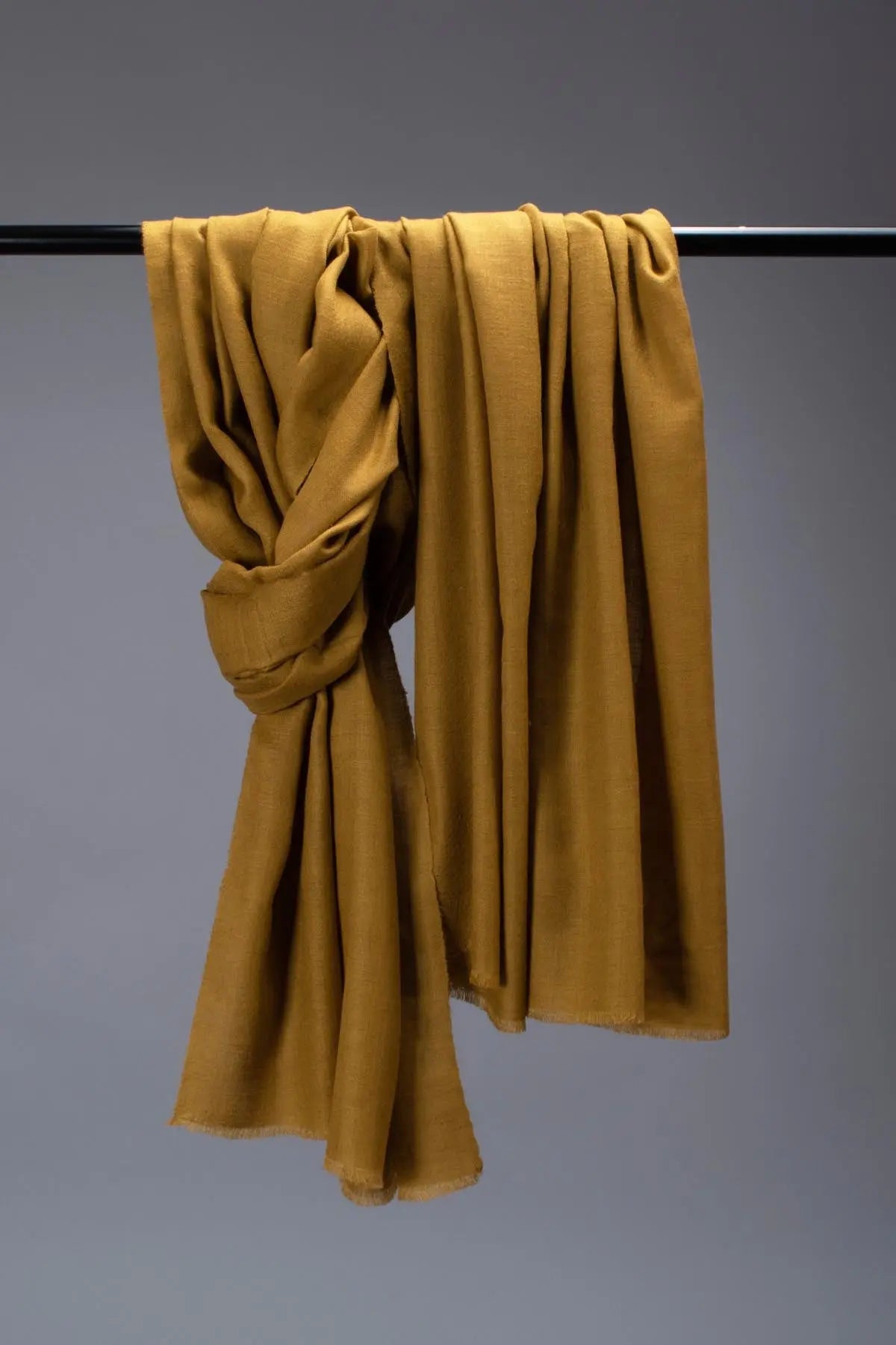 Mustard Handspun Pashmina Shahkaar