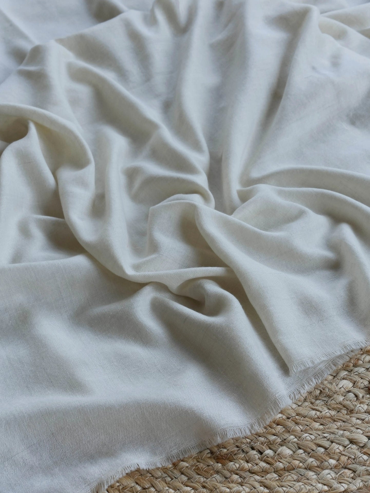 Natural Ivory Pashmina Shahkaar