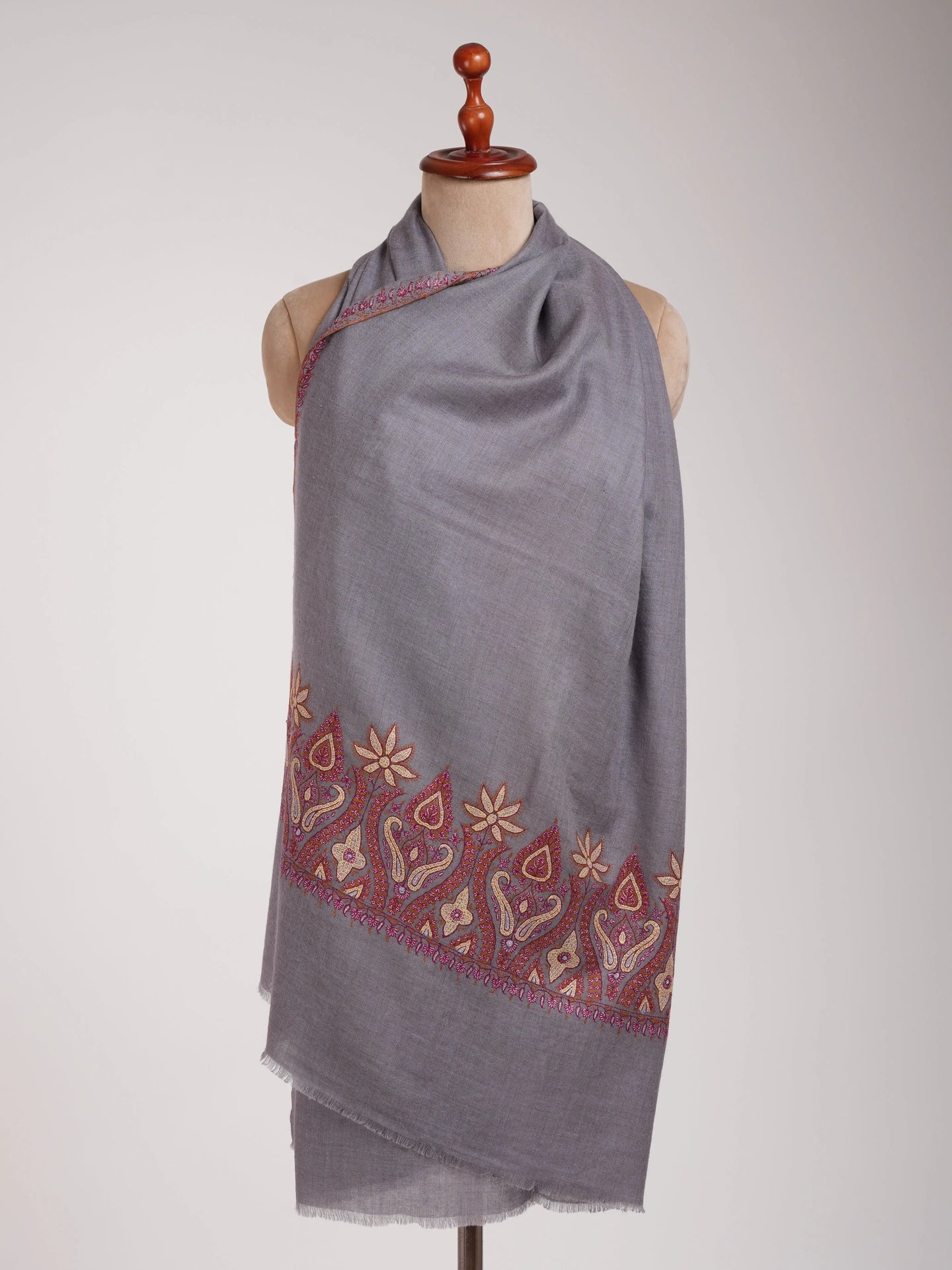 Palladar Embroidered Handloomed Denim Cashmere Shahkaar