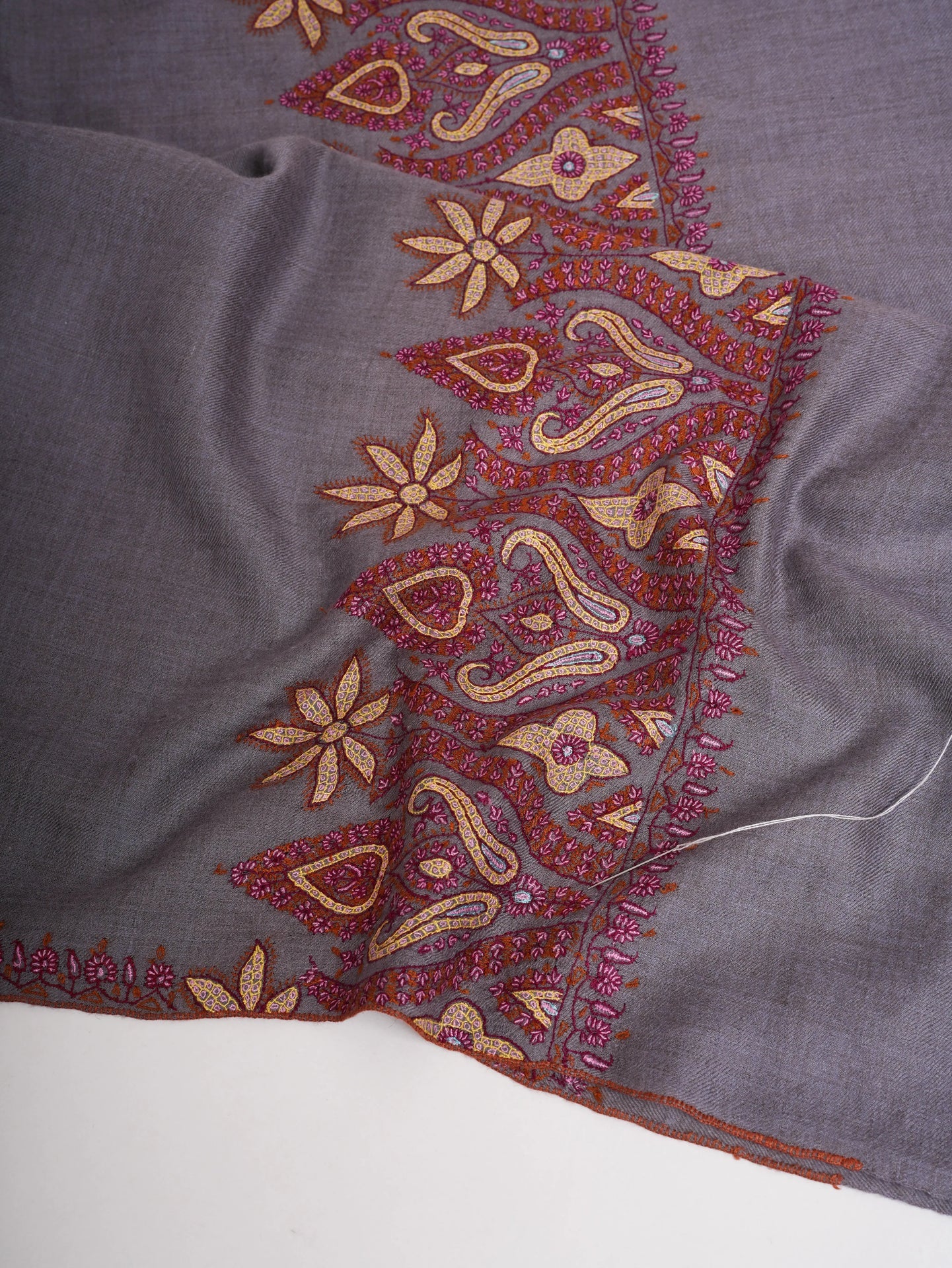 Palladar Embroidered Handloomed Denim Cashmere Shahkaar