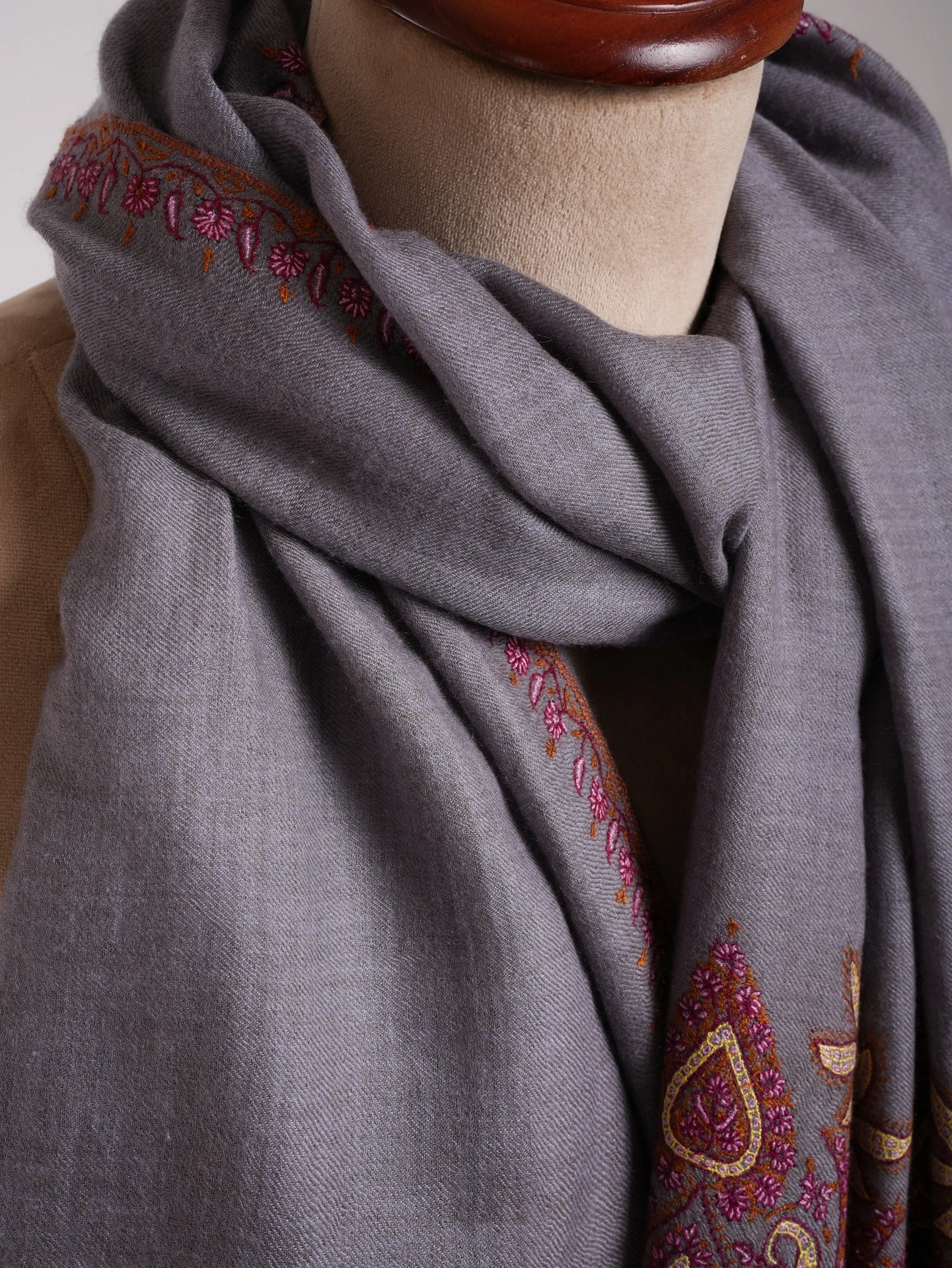 Palladar Embroidered Handloomed Denim Cashmere Shahkaar